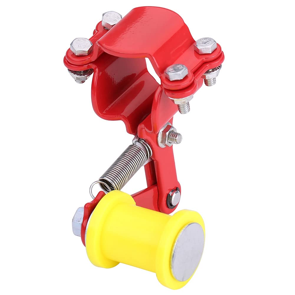 Universal Motorcycle Chain Tensioner - Automatic Adjuster Bolt-On Roller for Gorgeri & Other Bikes | Red Modified Accessory | Perfect for Off-Road, Cruiser & Custom Bike Upgrades