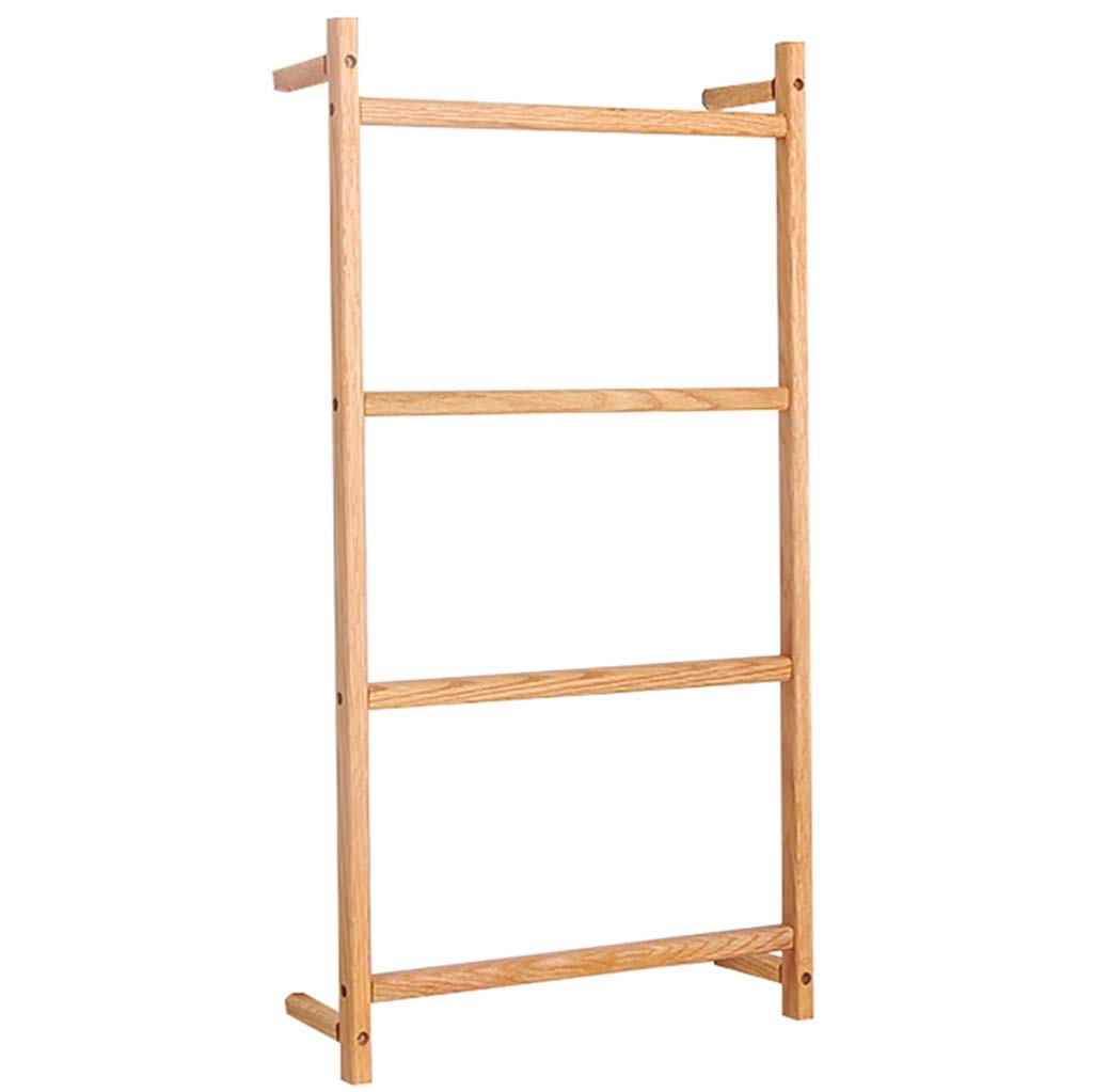 Wooden Wall Mounted Clothes Rack & Towel Holder - No Drill Installation for Bathroom, Bedroom, Dorm (Size 80x42x13cm) - Perfect for Organizing Scarves, Hats & Accessories