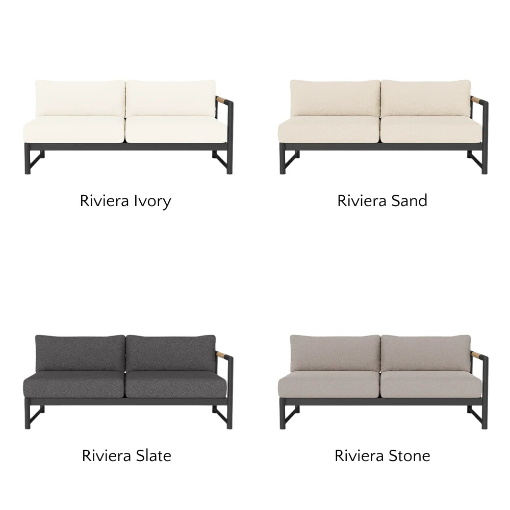 Breeze XL Outdoor Patio Loveseat with Right Arm - Perfect for Gardens, Decks, and Poolside Relaxation