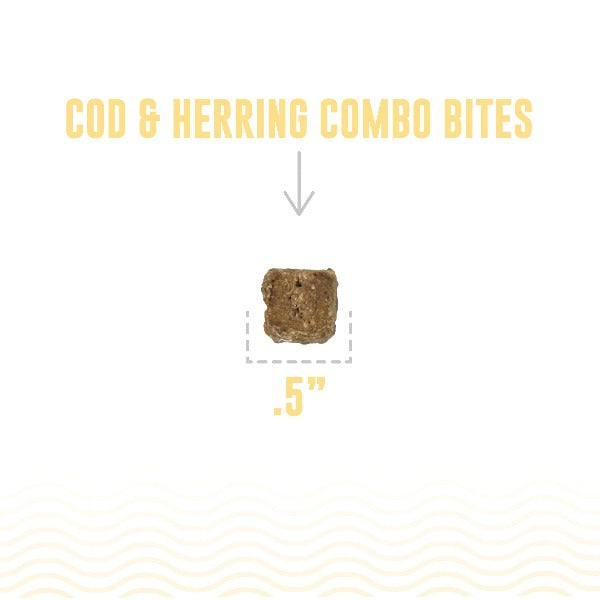 Premium Icelandic Cod & Herring Combo Bites - All-Natural Dog Treats for Training & Dental Health - High-Protein Fish Snacks for Small to Large Dogs - Perfect for Rewards, Chewing & Fresh Breath