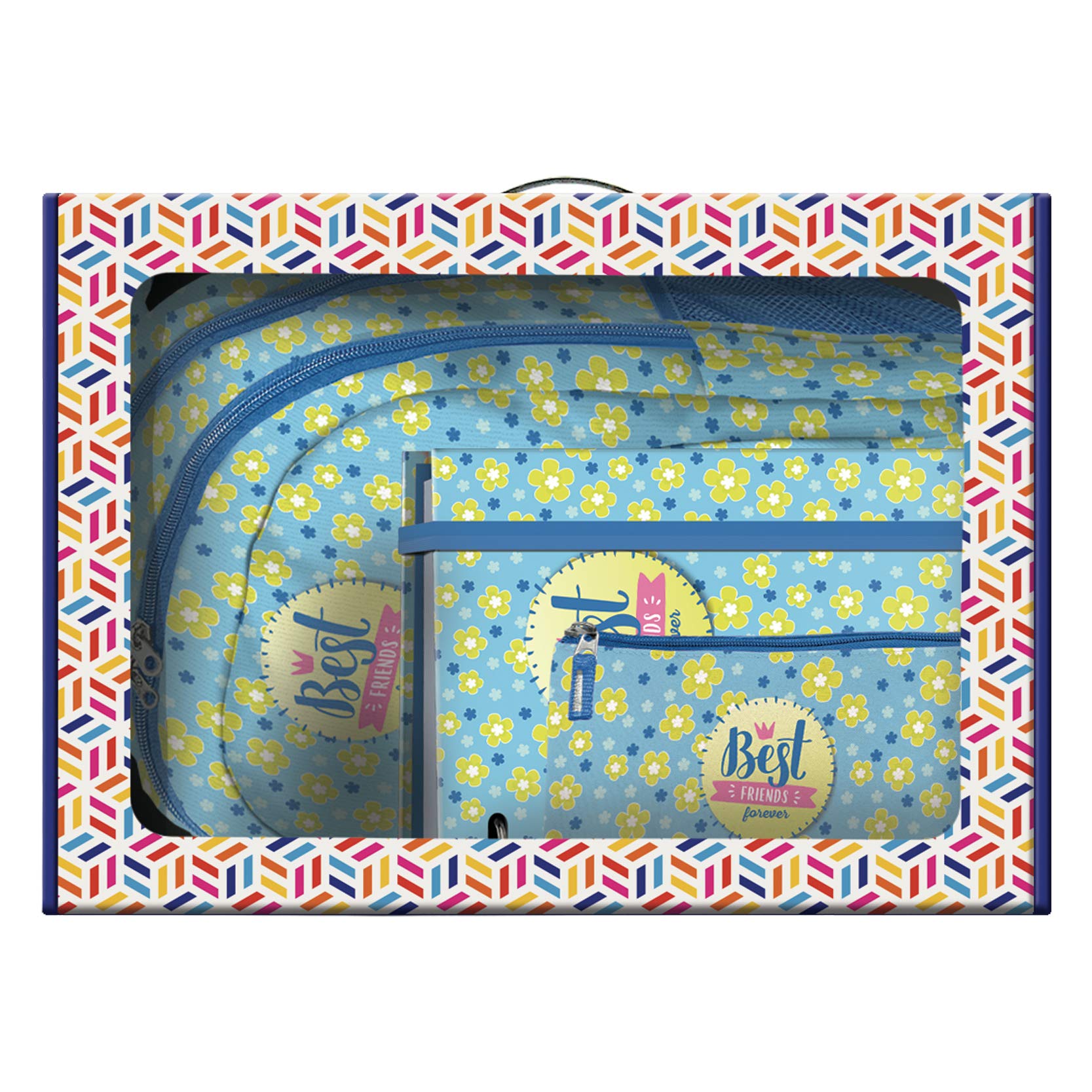 Dohe Liberty Backpack Set - School Backpack with Refillable Folder & Pencil Case for Students - Perfect for School, College, Travel and Daily Use