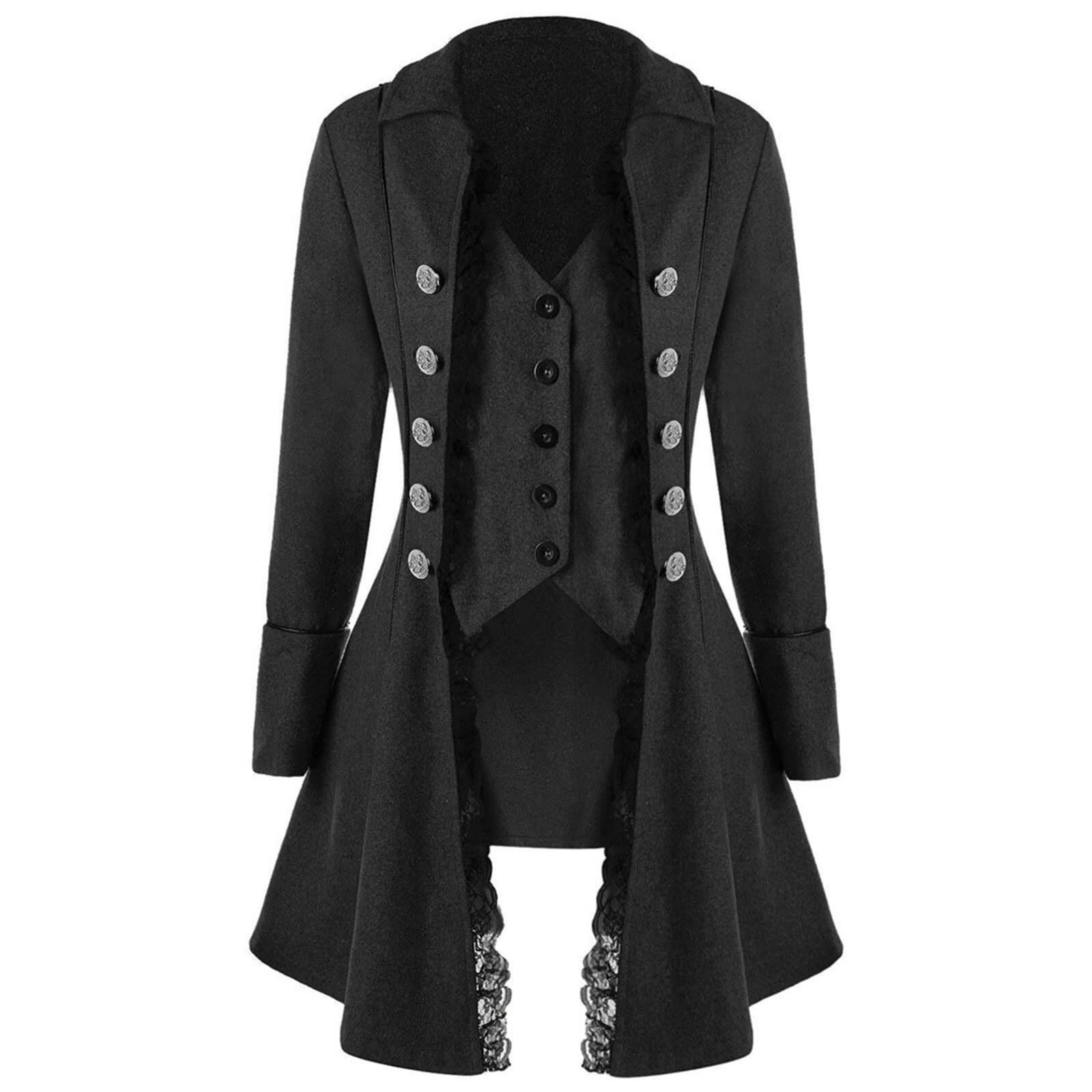 Women's Long Plaid Button-Down Hooded Jacket - Casual Winter Coat with Sleeves, Outerwear Blouse Top in Black | Perfect for Office, Dating & Outdoor Activities