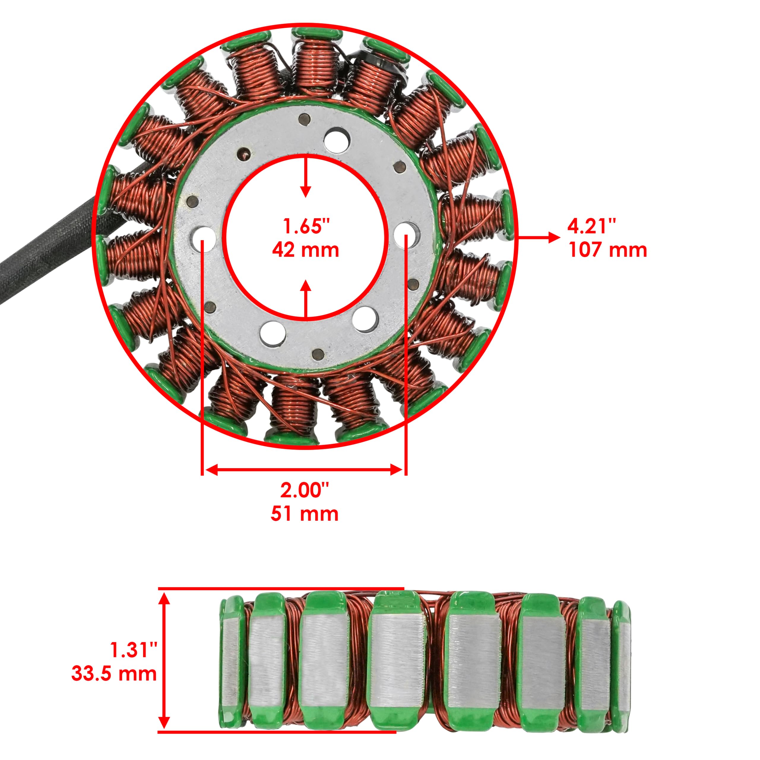 Caltric Stator Replacement for Honda VF750C VF-750C VF750C2 Magna 750 (1994-2003) - High Performance Motorcycle Engine Part for Smooth Riding & Longevity