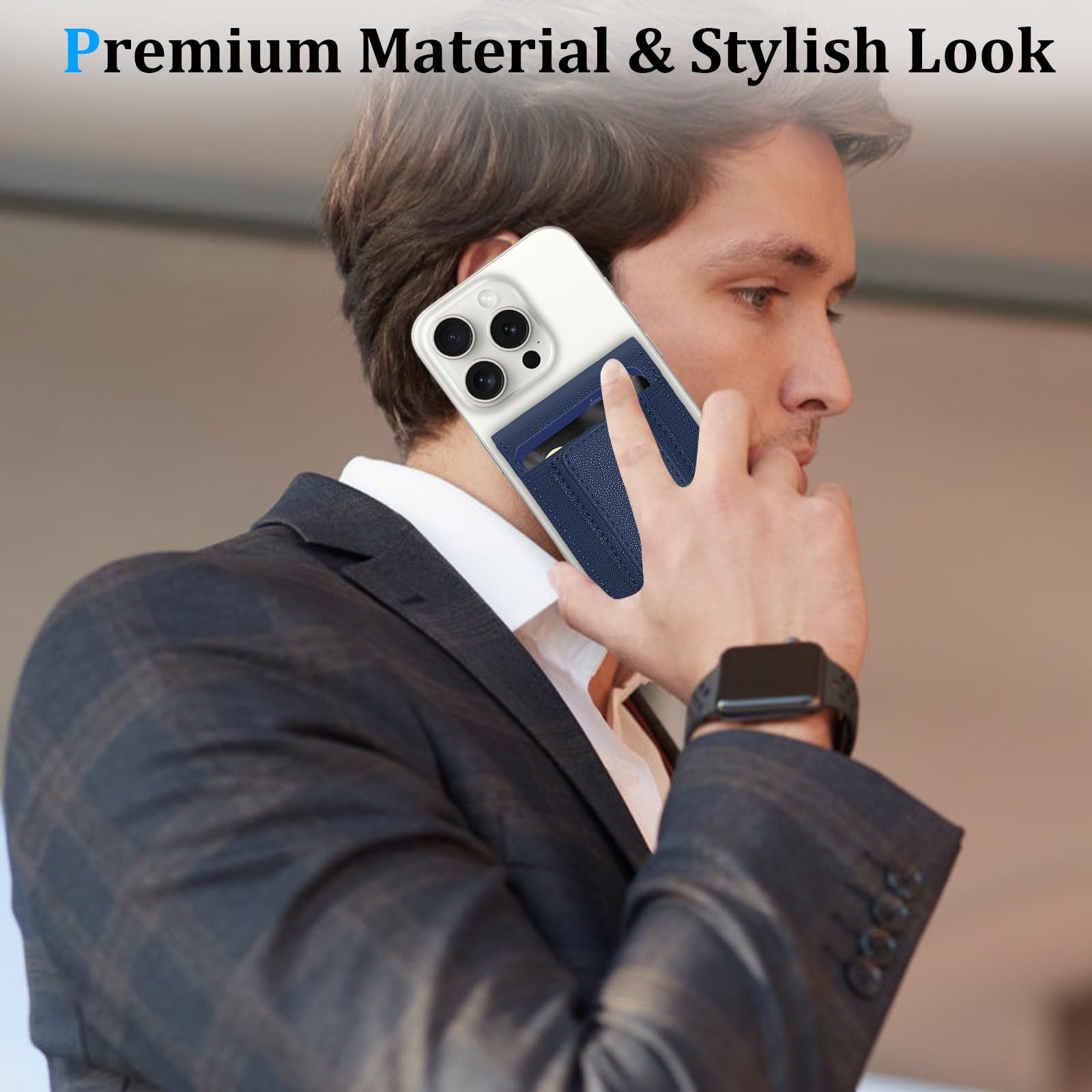 Magnetic Phone Wallet for iPhone 16/15/14/13/12 Pro Max Plus - Detachable MagSafe Wallet with Adjustable Stand & Money Clip | Holds 10+ Cards | Perfect for Travel, Shopping & Everyday Use
