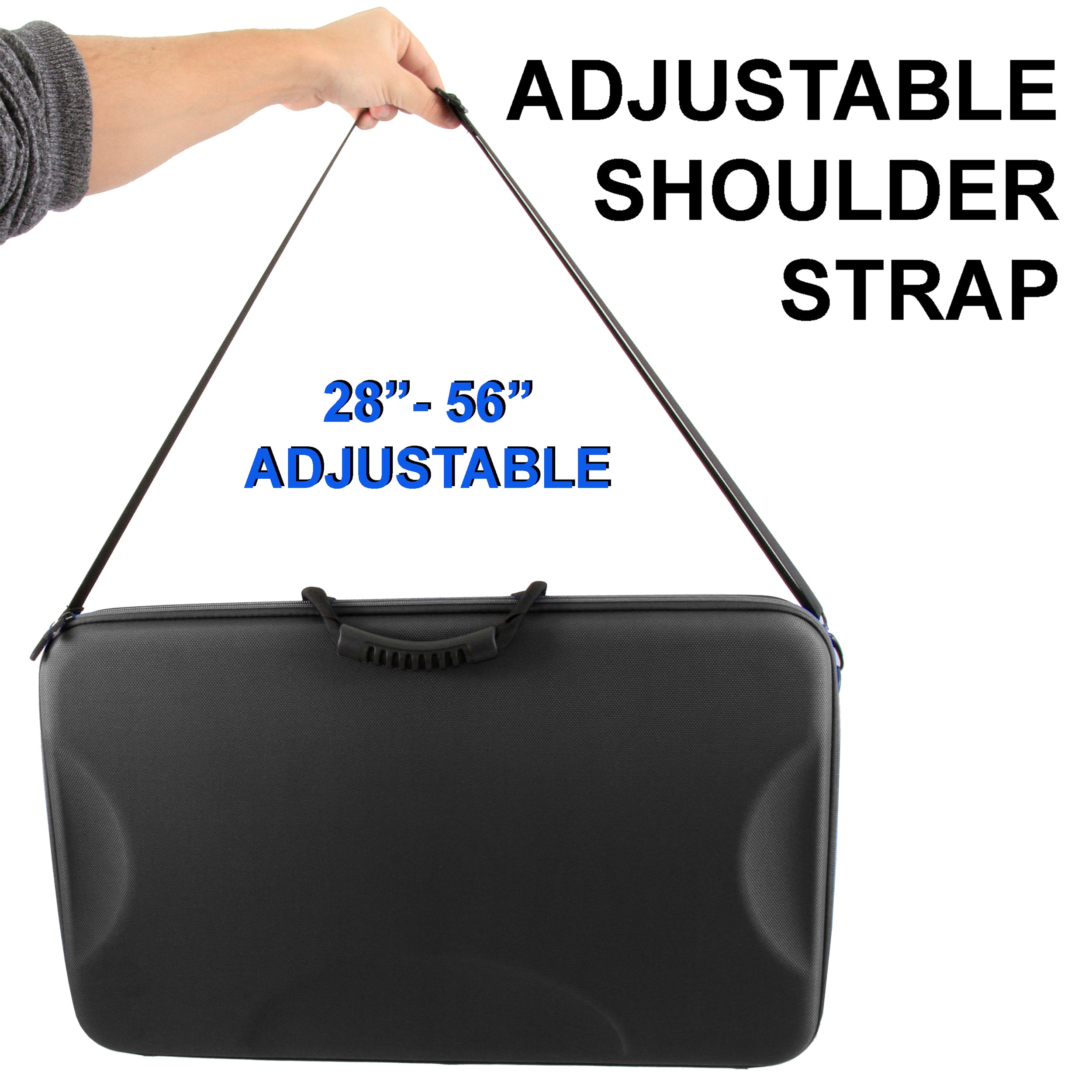 CASEMATIX Hard Shell DJ Controller Case Compatible with Hercules Inpulse 500 - Protective Carrying Case with Shoulder Strap for DJ Mixers & Audio Controllers (Black) - Perfect for Gigs, Travel & Studio Use