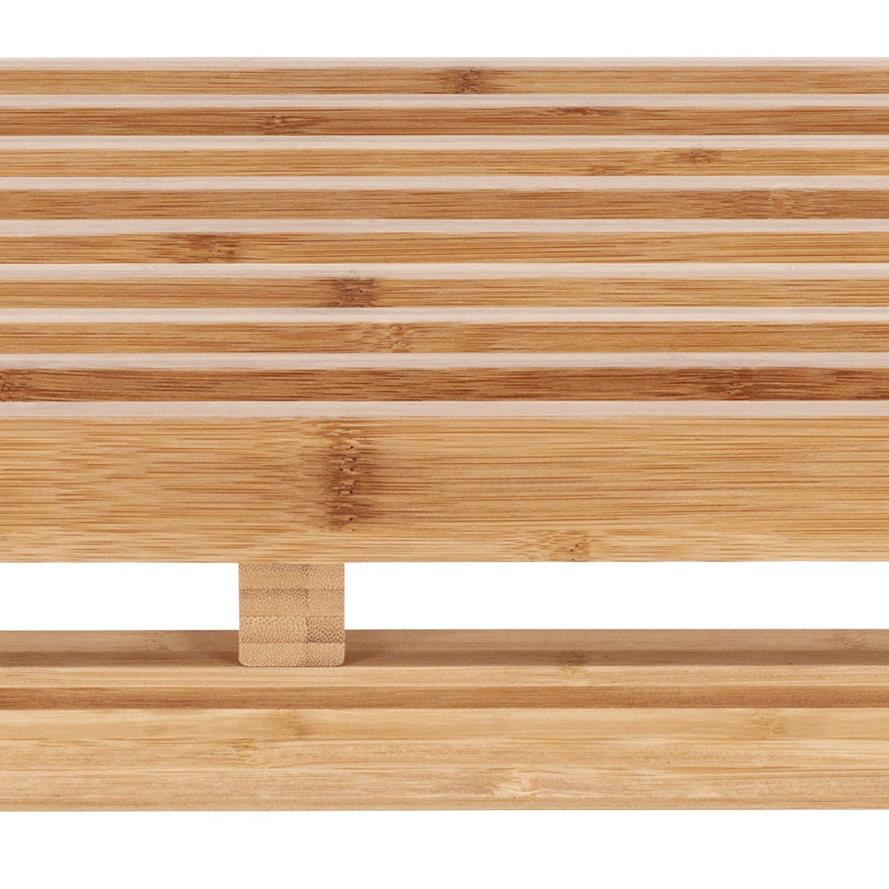 BALI 100cm Natural Wooden Bench - Modern Outdoor Garden Bench for Patio, Backyard, and Porch - Durable & Stylish Seating Solution