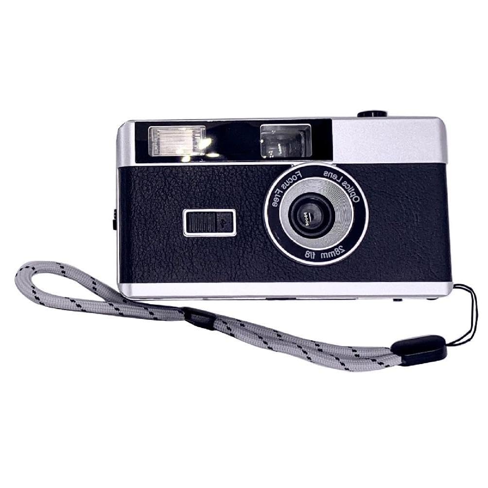 Vintage 35mm Film Camera with Built-in Flash - Reusable Classic Film Camera for Photography Enthusiasts | Perfect for Street Photography, Travel & Retro Shooting