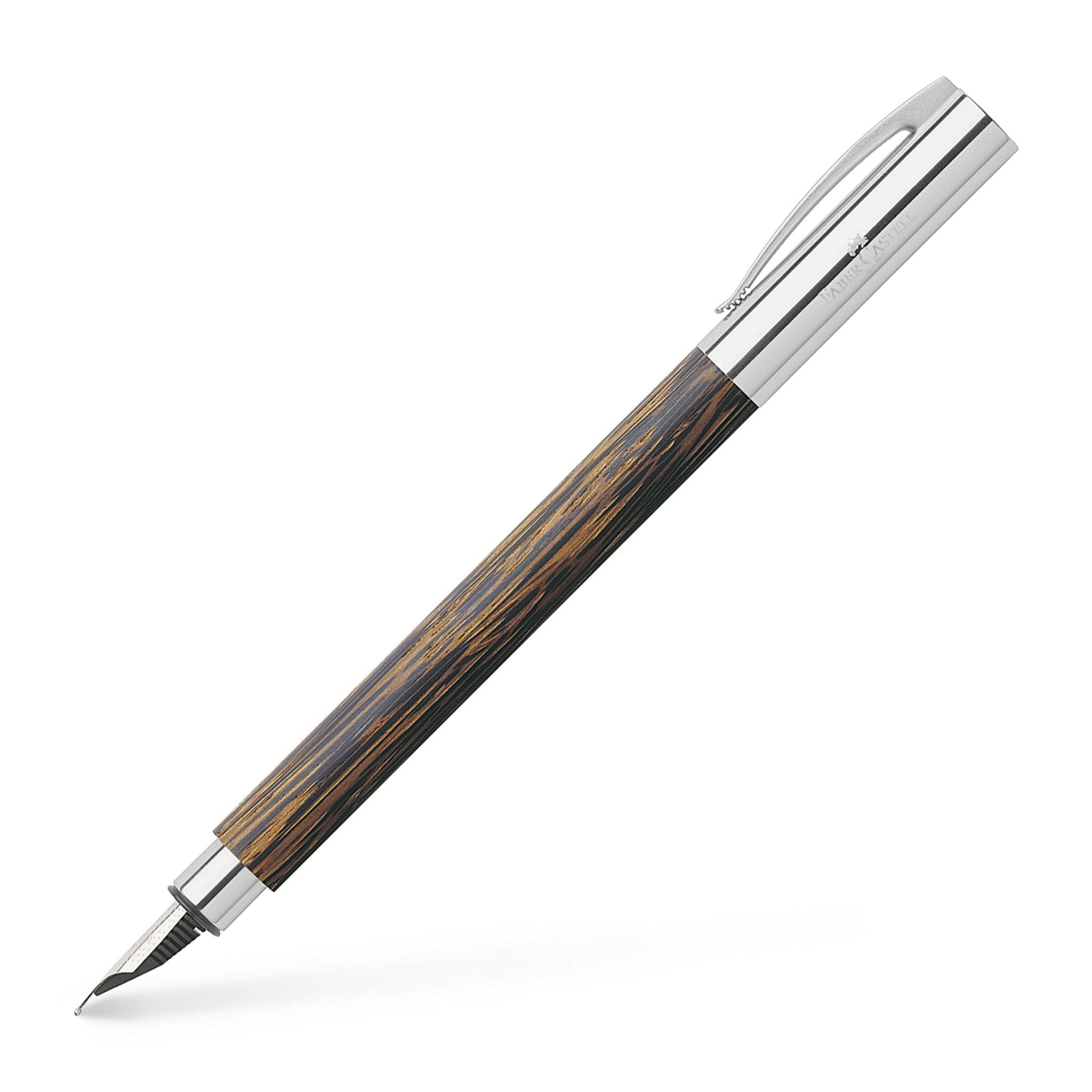 Faber-Castell AMBITION Cocos 148171 Fountain Pen with F Nib - Premium Writing Instrument with Gift Box & Converter for Calligraphy, Journaling & Professional Use