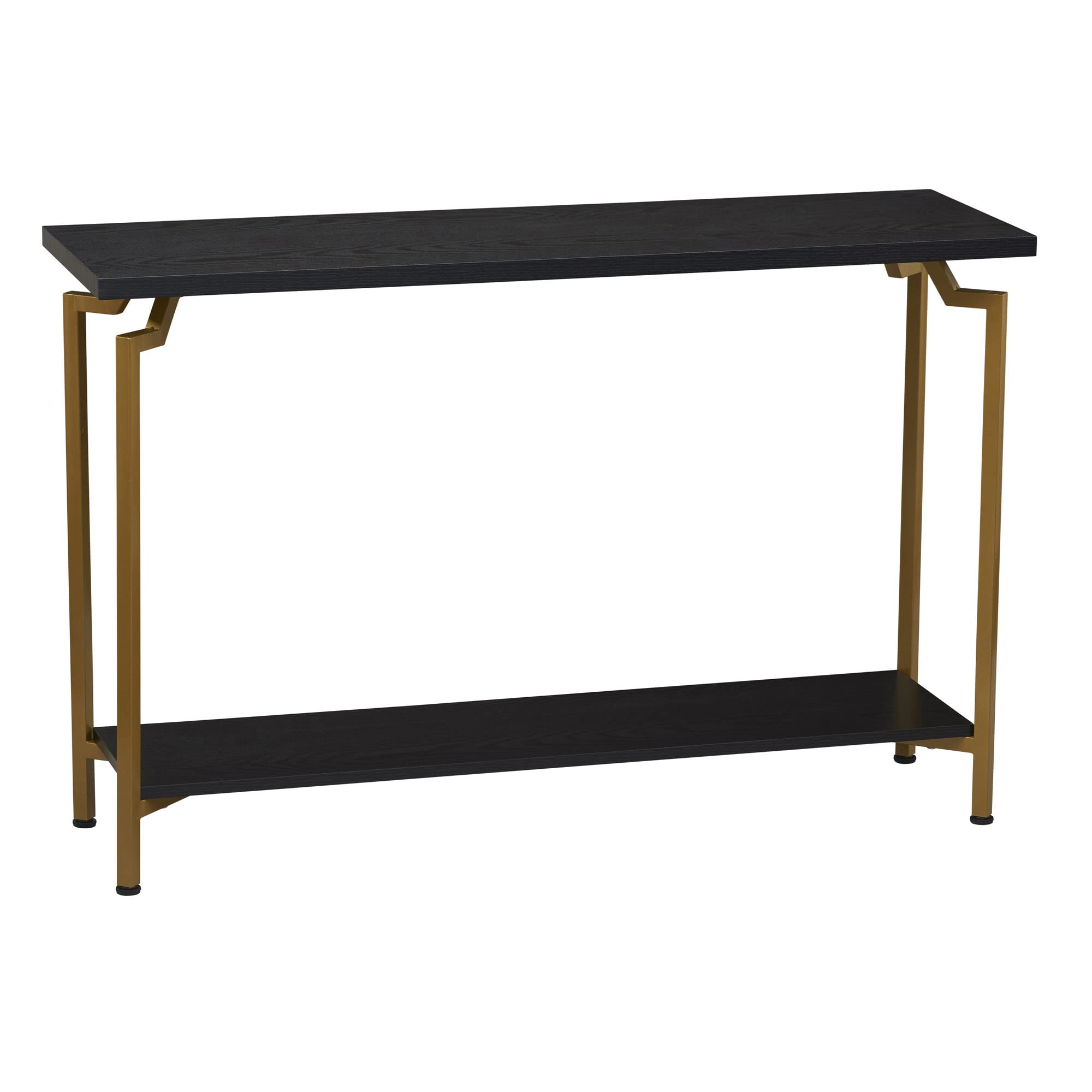 Modern Black Oak Crown Sofa Table - Stylish & Durable Console Table for Living Room, Entryway, or Bedroom - Perfect for Decor, Storage & Display