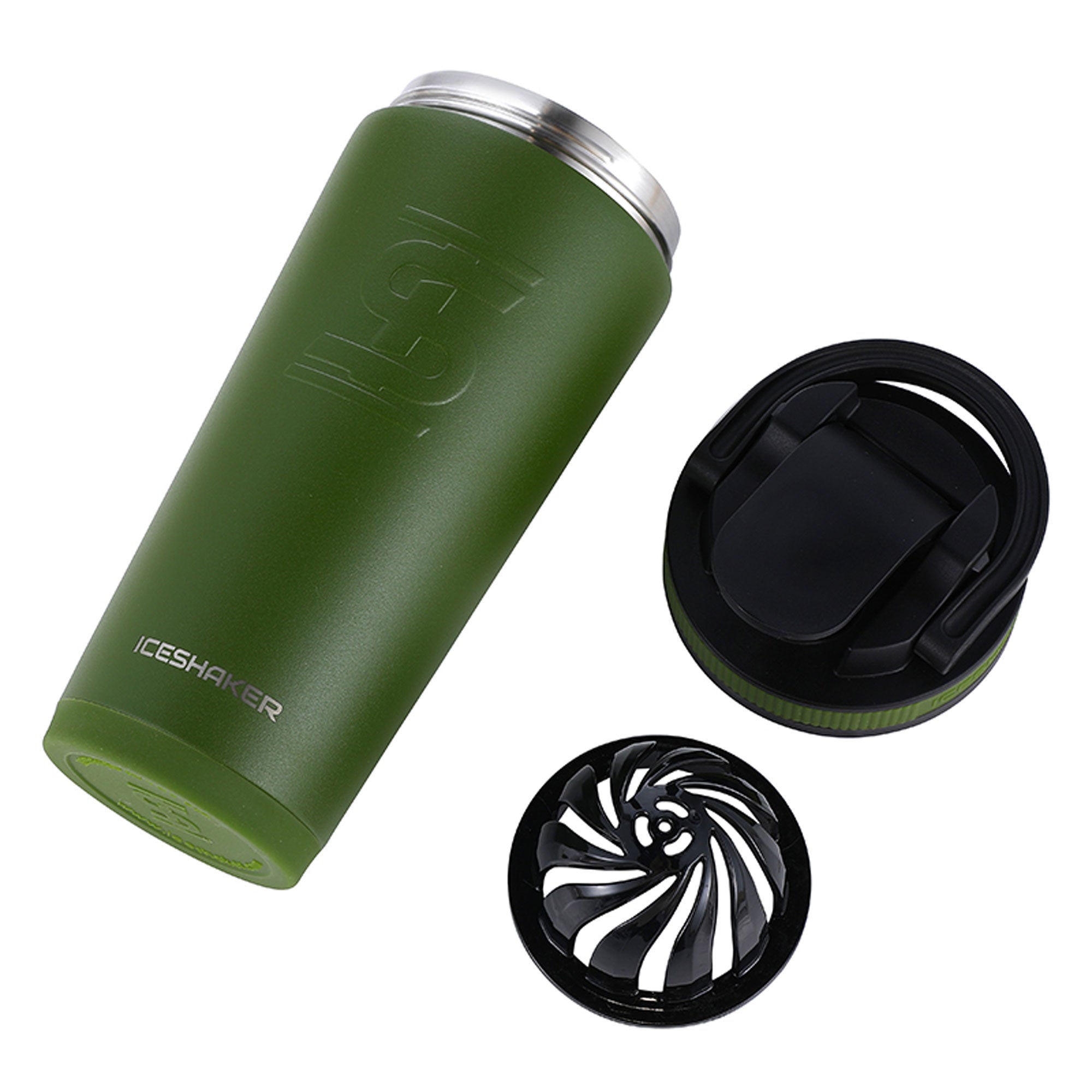 Adaptive Training Foundation Green 26oz Ice Shaker Bottle - Leakproof Gym Water Bottle for Protein Shakes & Cold Drinks - Perfect for Workouts, Bodybuilding & Outdoor Activities