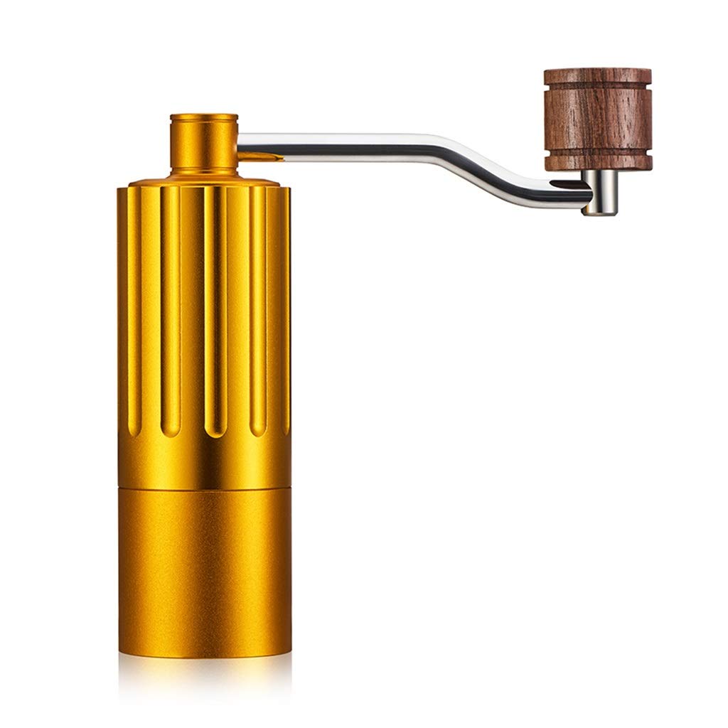 Premium Manual Coffee Grinder - Adjustable Ceramic Burr Hand Mill for Espresso, French Press & Pour Over - Portable Travel Coffee Bean Grinder (25-28g Capacity, Yellow) - Perfect for Home, Office & Camping Brewing
