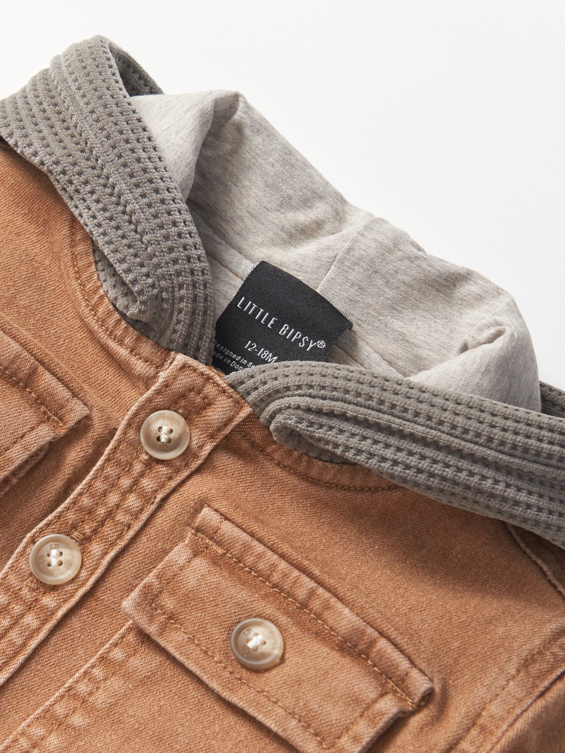 Men's Hooded Denim Shacket Jacket in Camel Color - Stylish Casual Outerwear for Fall & Winter | Perfect for Streetwear, Layering, and Outdoor Activities