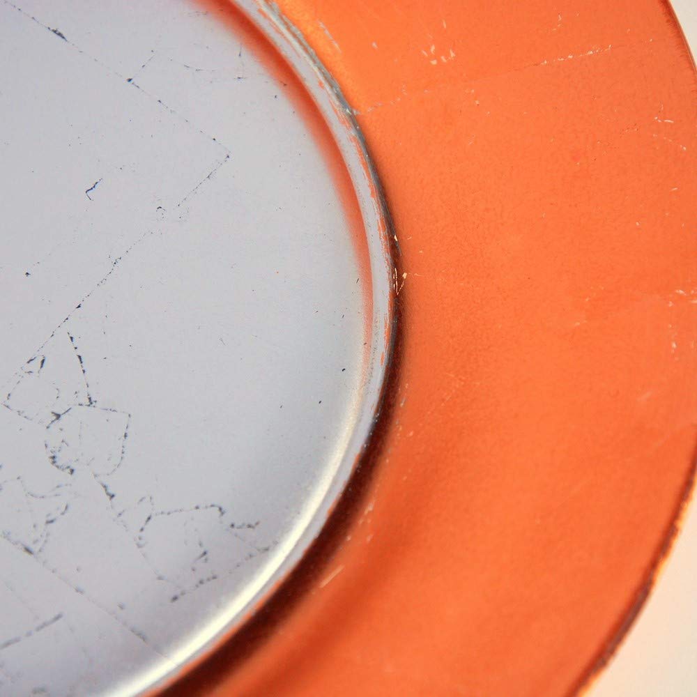 Elegant Red Pomegranate Gilded Eclipse Silver & Rose Gold Salad Plates - Set of 4, 7.5 Inch - Perfect for Dinner Parties, Wedding Gifts & Home Decor