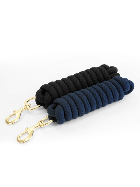 KM Elite Thick Cotton Lead Rope for Horses - Durable & Soft Training Lead with Brass Hardware - Perfect for Trail Riding, Show Prep & Daily Horse Care