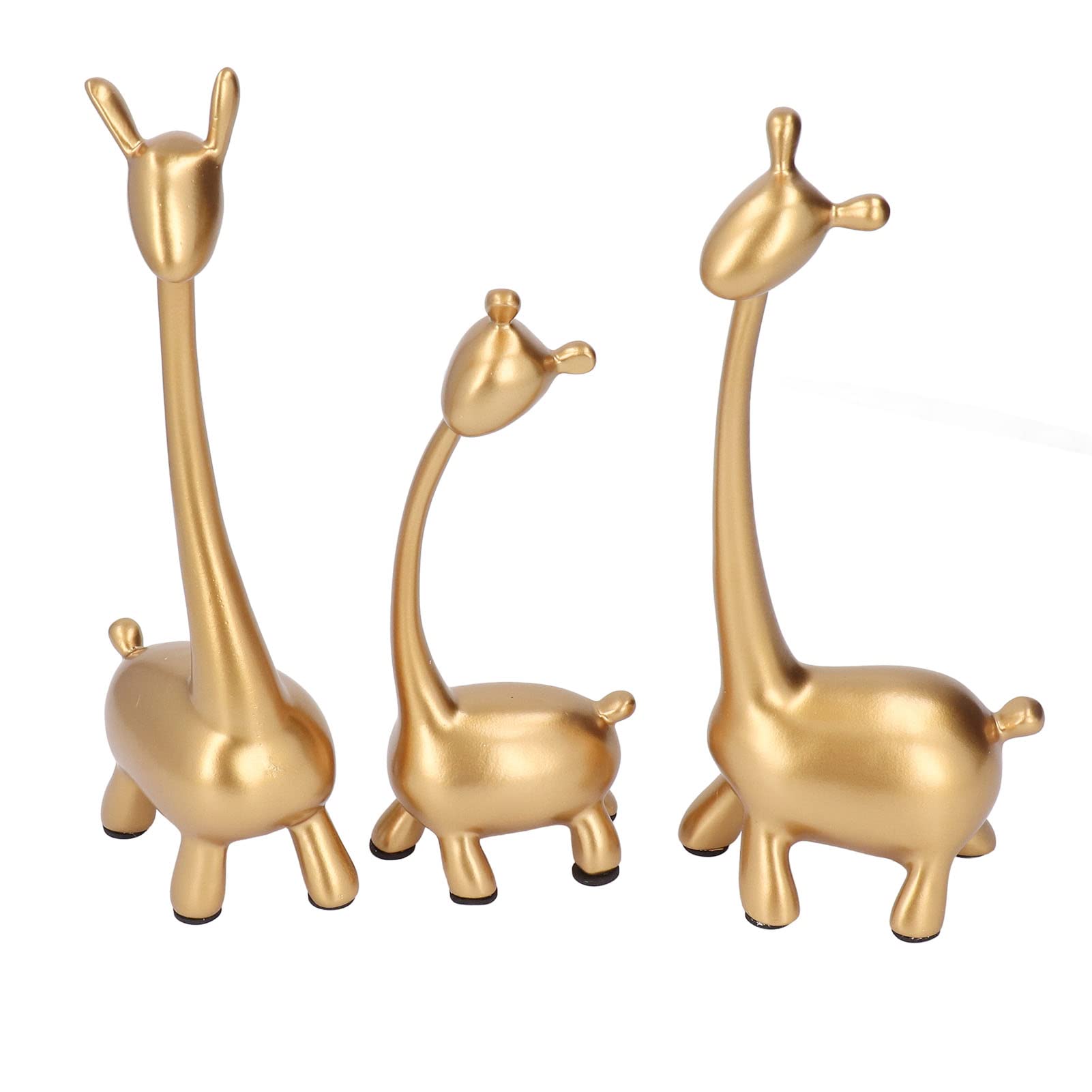 3Pcs Resin Deer Figurine Statue - Modern Home Decor Sculpture for Desktop, Cabinet & Shelf Display | Perfect for Living Room, Office & Wedding Centerpiece Decorations