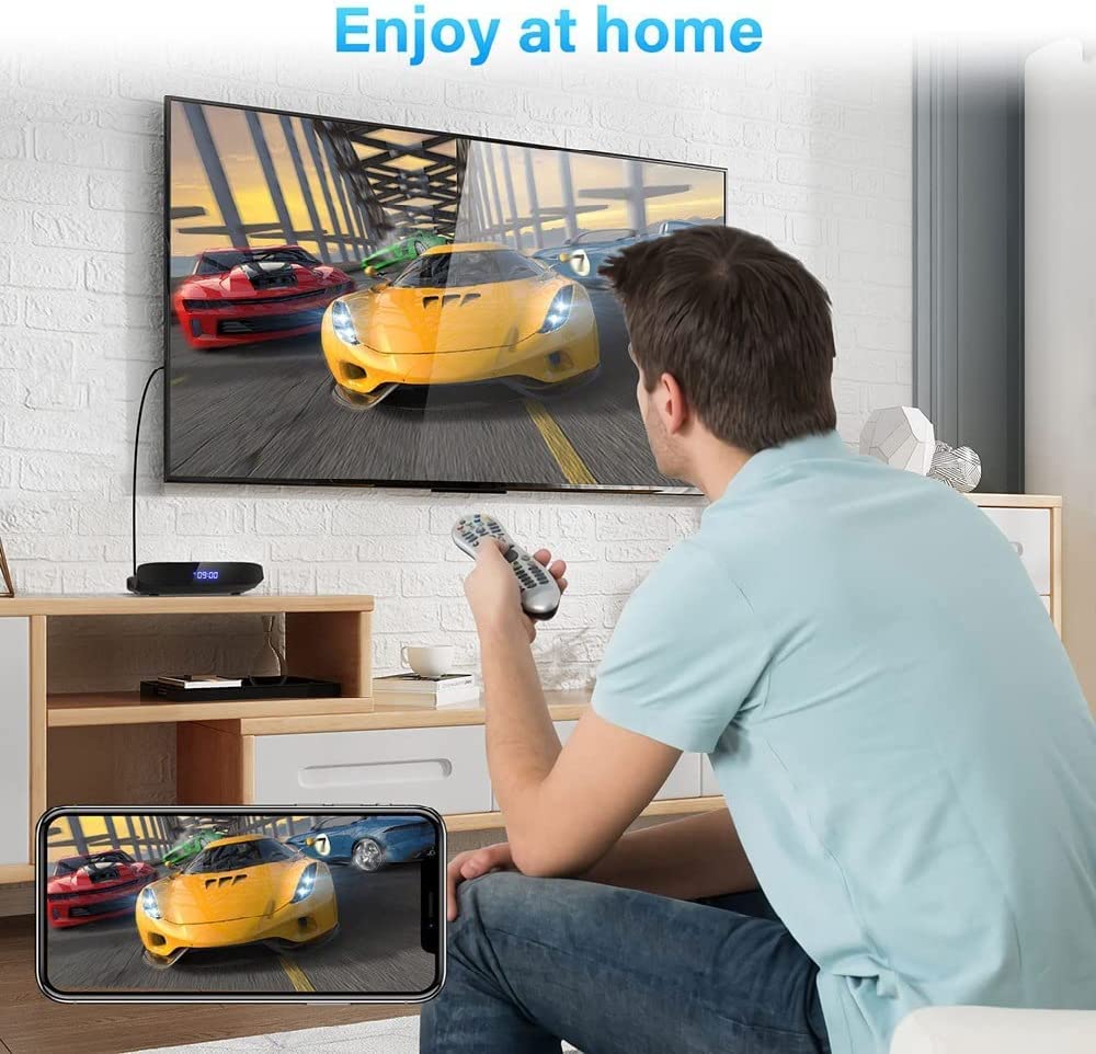 4GB+128GB Android TV Box 9.0 - S905X3 Smart TV Box with 2.4G/5.8G WiFi, Bluetooth 4.1, Ethernet LAN, 3D & 8K Video Support - Perfect for Streaming Netflix, YouTube, and Gaming on Your Smart TV