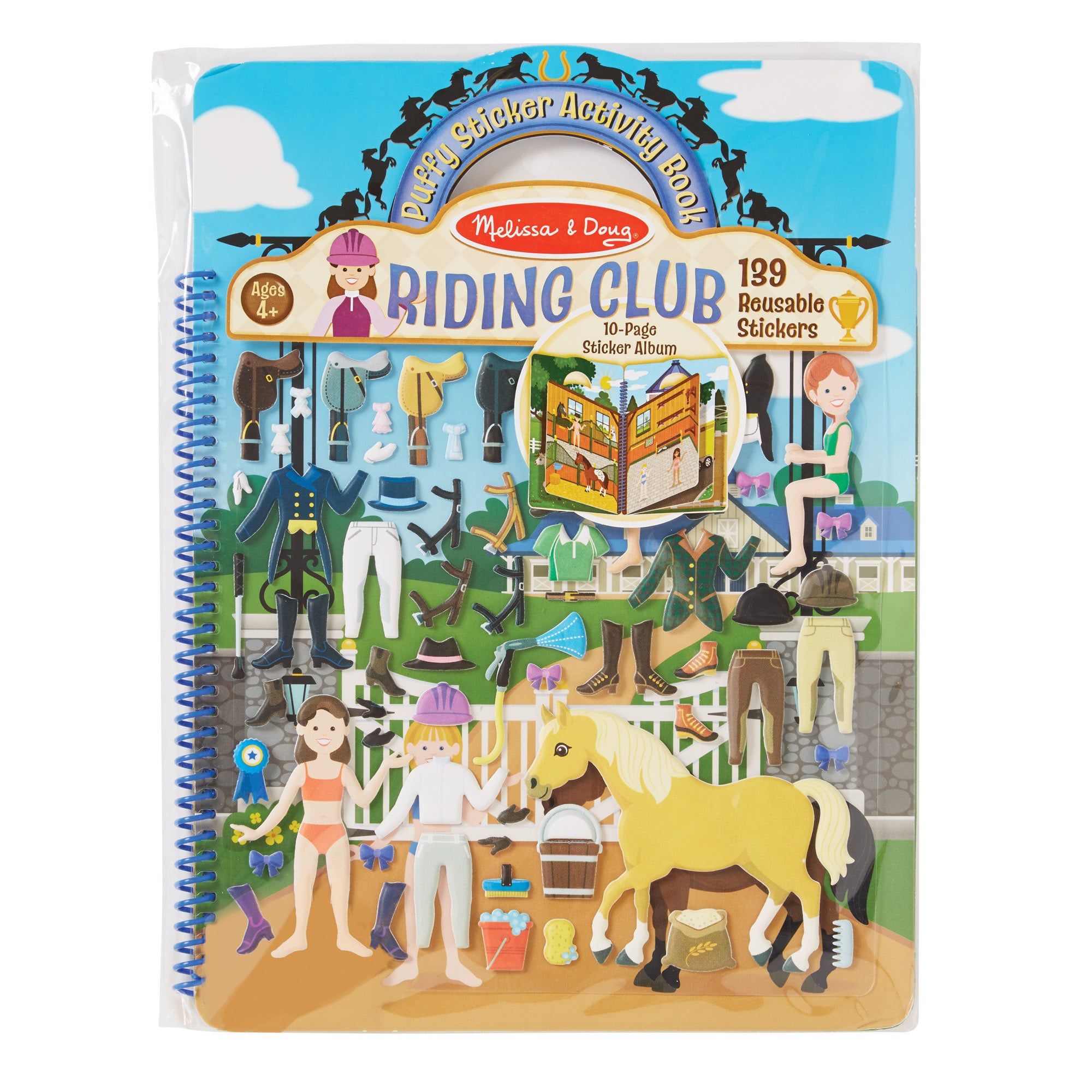 Puffy Sticker Activity Book for Kids - Fun Riding Club Theme | Perfect for Creative Play, Party Favors & Travel Entertainment