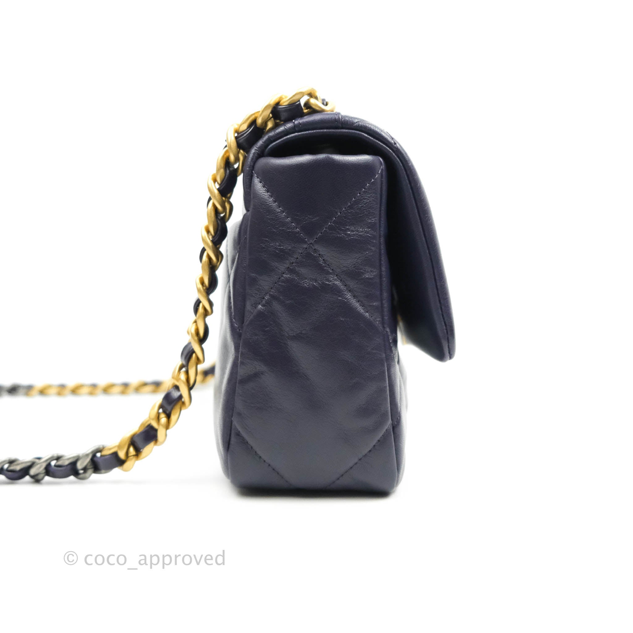 Chanel 19 Small Handbag in Dark Purple with Mixed Hardware - Luxury Crossbody Bag for Women, Perfect for Evening Events & Date Nights