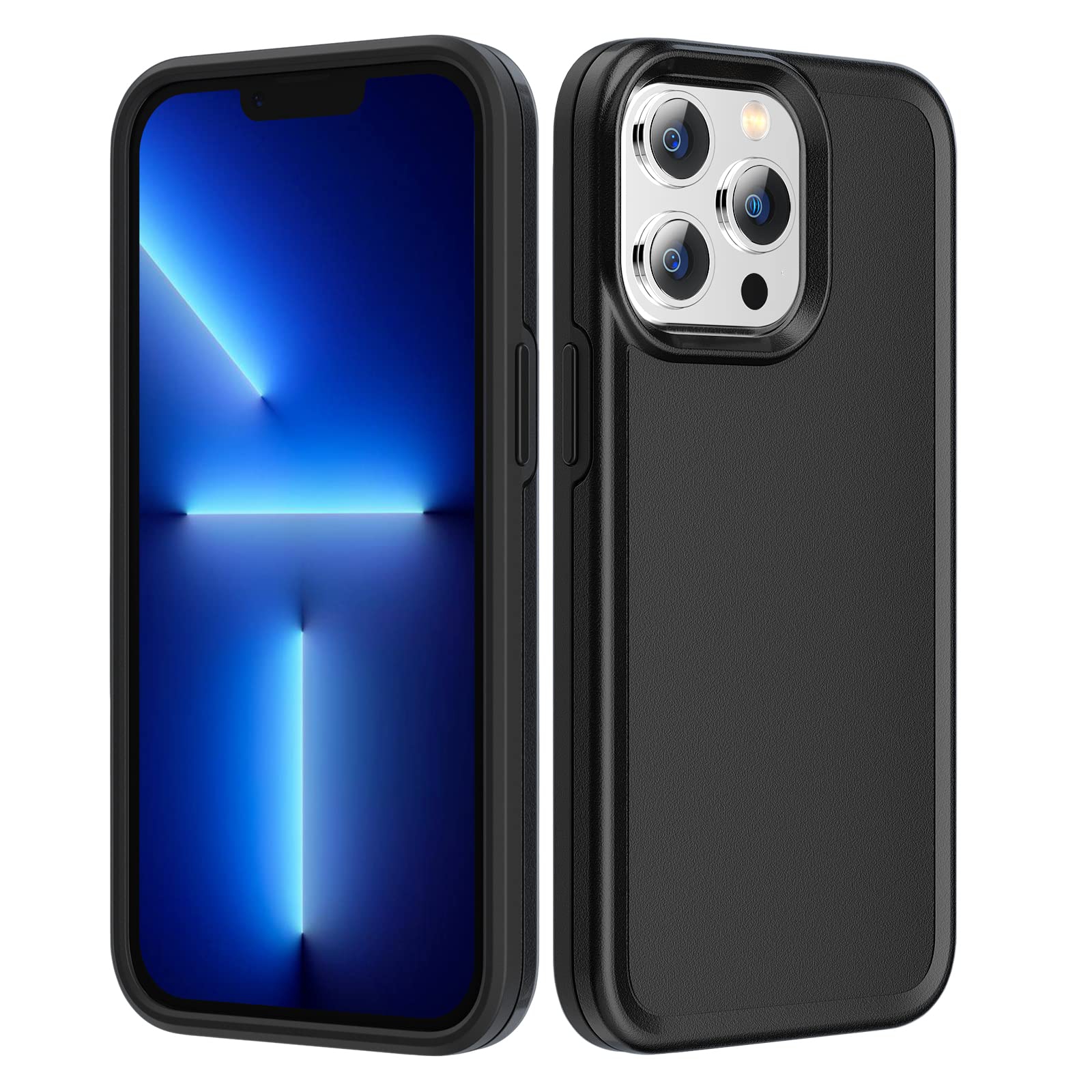 **Military Grade Shockproof iPhone 13 Pro Max Case 6.7 Inch - Heavy Duty TPU & PC Back Cover, Compatible with WXR - Perfect for Outdoor, Work & Travel (Black)**