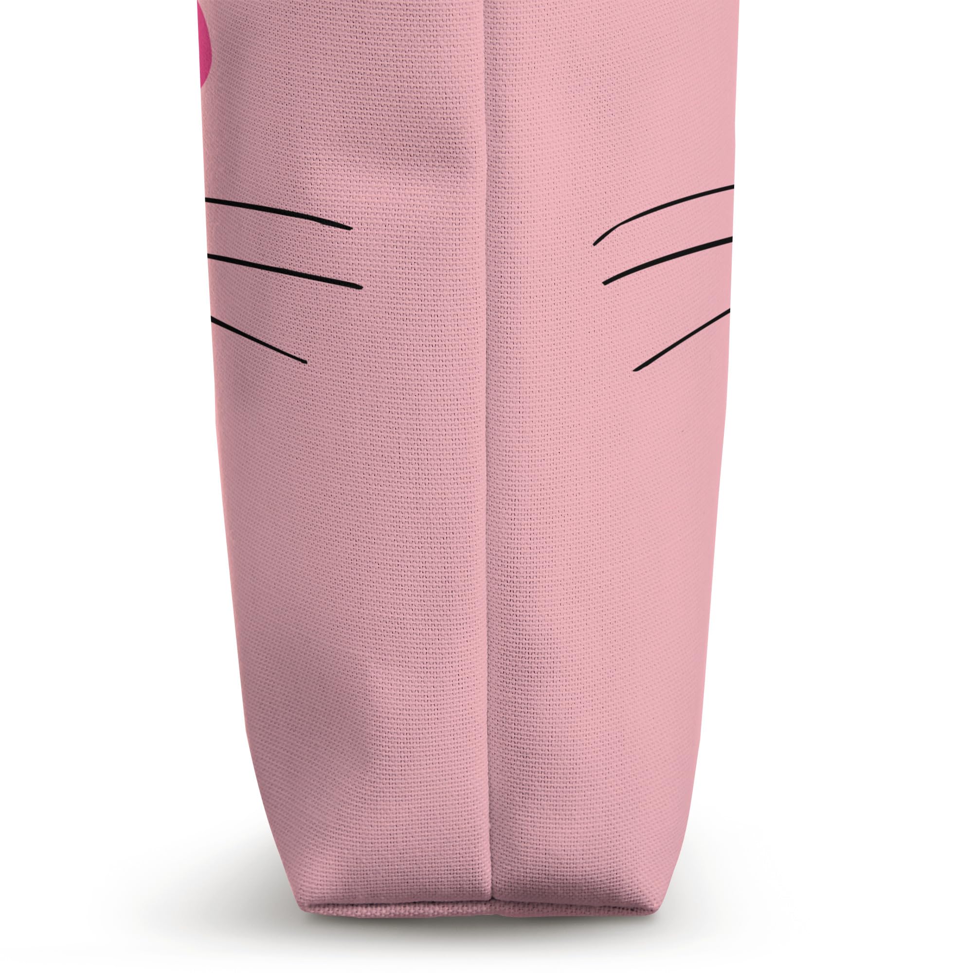 Pink Panther Cartoon Face Tote Bag - Cute Canvas Shopping Bag for Women - Perfect for Grocery Shopping, Beach Trips & School