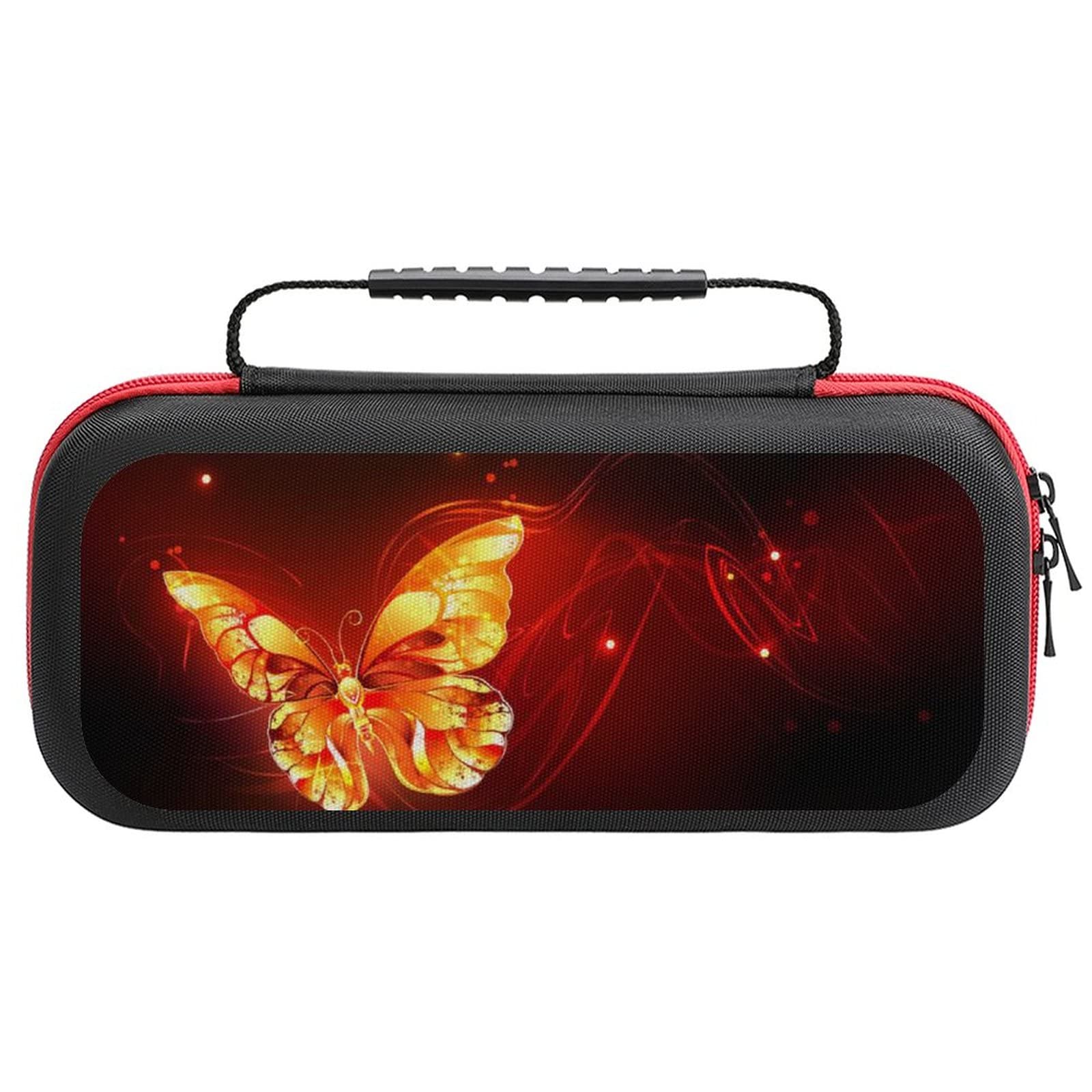 FunnyStar Flying Fire Butterfly Protective Carrying Case for Nintendo Switch - Durable Storage Handbag for Travel, Commuting & Gaming On-The-Go