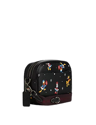 Coach Disney X Coach Mini Jamie Camera Bag with Holiday Print - Stylish Crossbody Bag for Women, Perfect for Travel, Parties & Daily Use