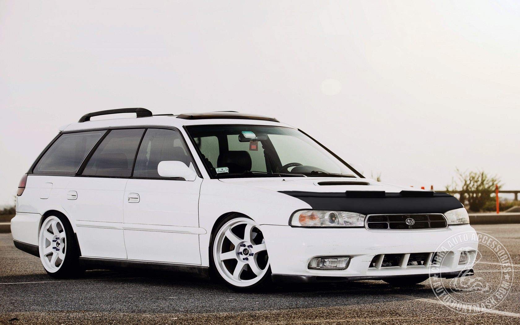 Subaru Legacy Hood Bra Cover 1995-1999 - Custom Fit Car Bonnet Mask Protector for Paint Protection & Road Debris - Perfect for Daily Commute & Road Trips