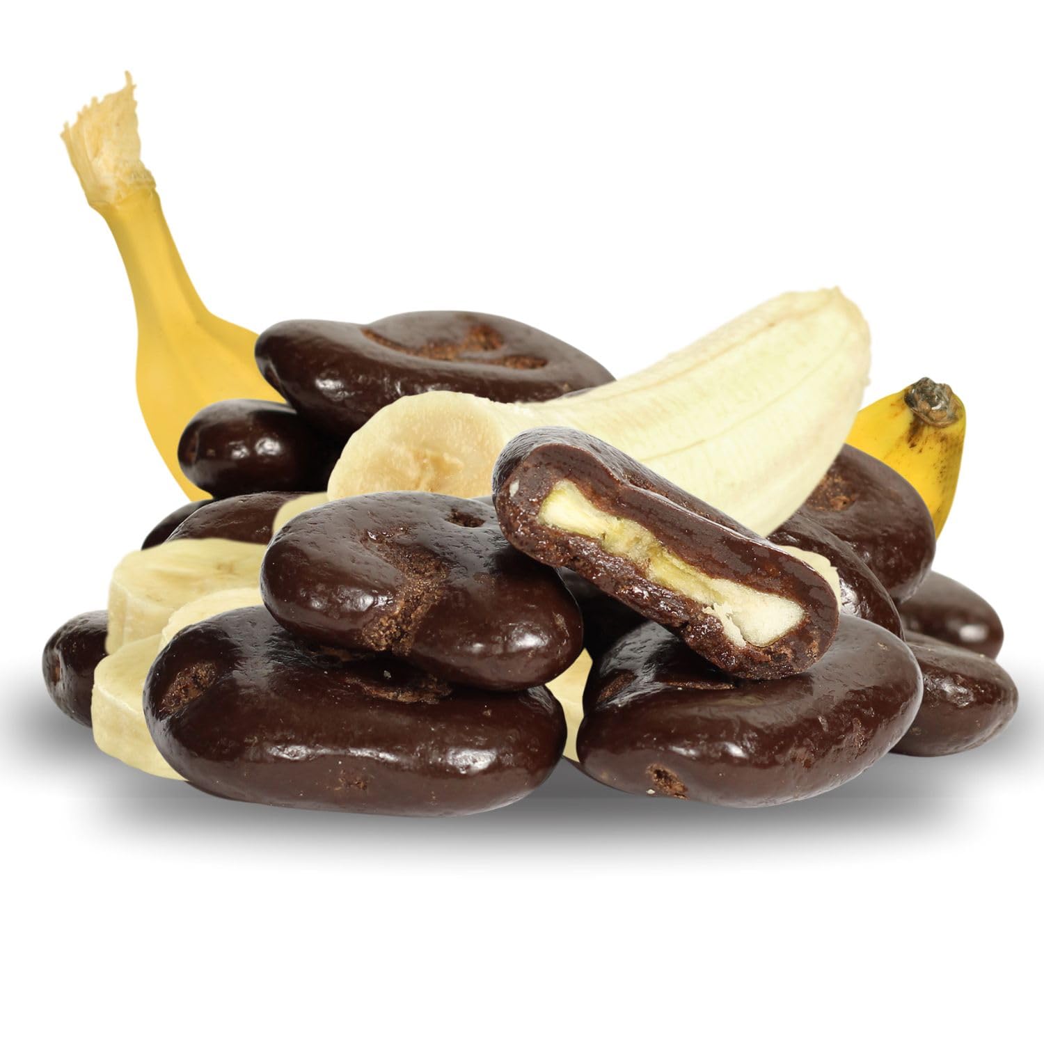 Premium Dark Chocolate Covered Banana Chips by Its Delish - 2 lbs Bulk Bag | Vegan, Kosher, USA Made Healthy Snack | Gourmet Chocolate Fruit Treat for Parties, Hiking & Office Snacking