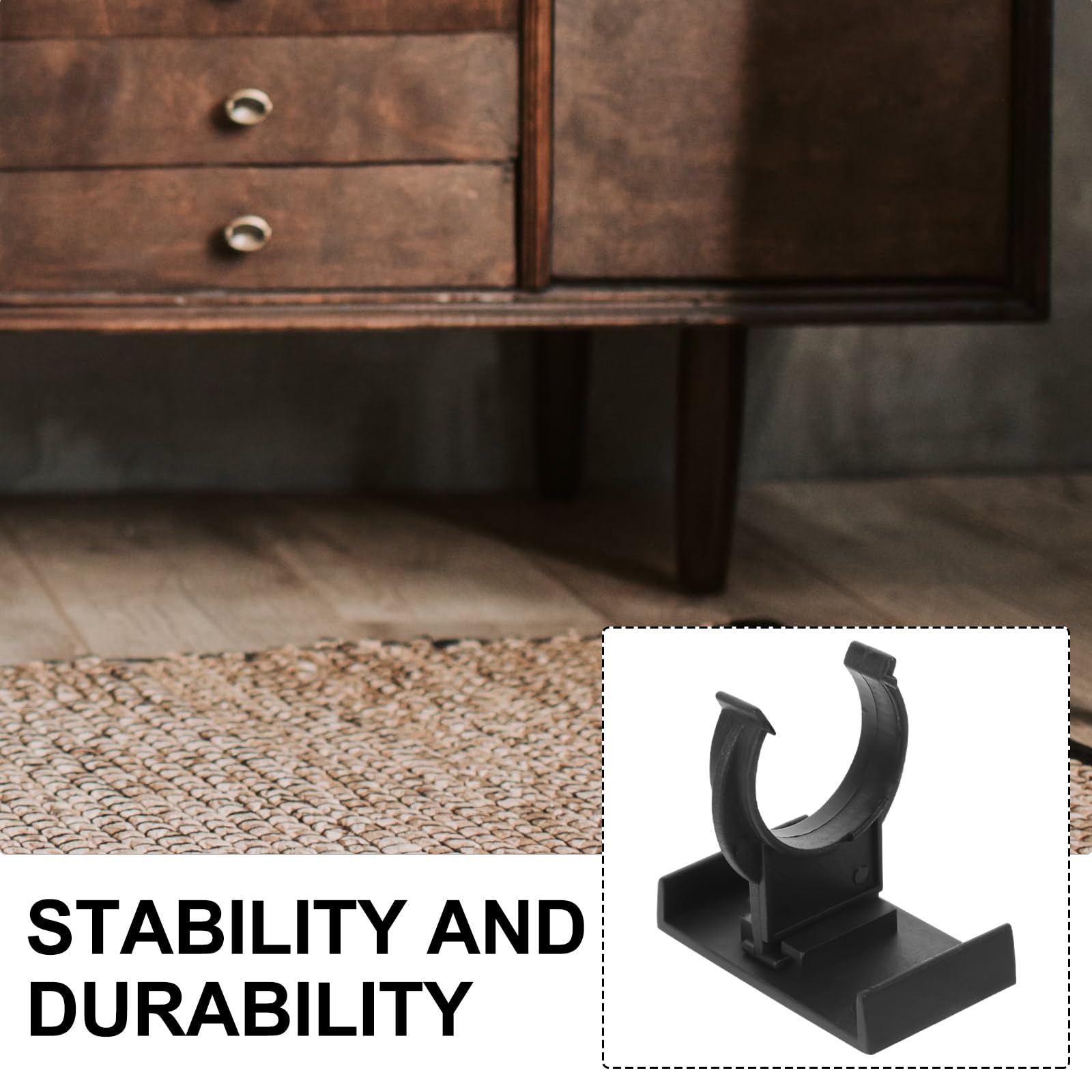 20pcs Adjustable Plastic Cabinet Leveler Toe Kick Clips - Screw-On Leveling Feet for Kitchen Cabinets & Furniture Legs | Durable Snap Connectors for Easy Installation | Perfect for Home Renovation & DIY Projects