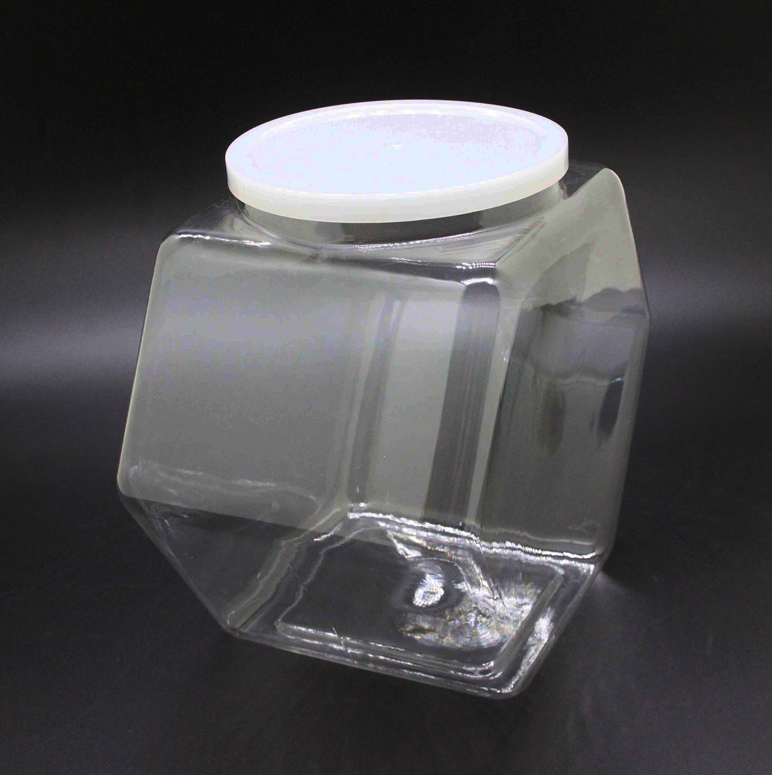 FixtureDisplays® 30-Pack 1 Gallon Clear Plastic Storage Jars with Airtight Lids - Bulk Food Containers for Candy, Cookies, Cereal, Coffee, Flour & Dry Goods - Perfect for Kitchen Pantry Organization & Bulk Food Storage
