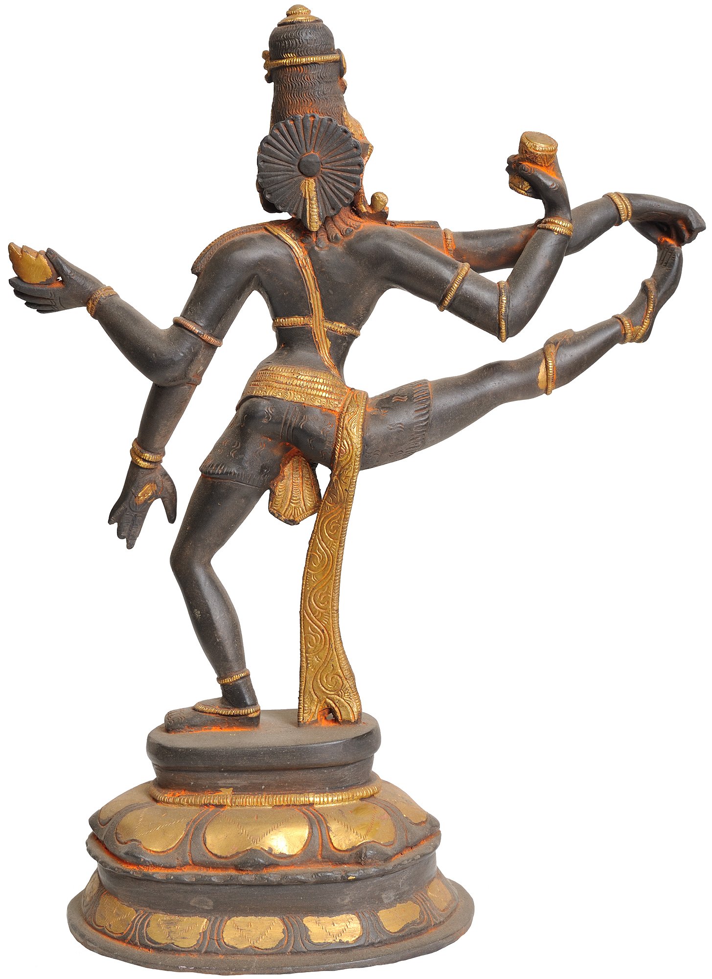 ZDN91 Black Gold Dancing Shiva Statue - Hindu God Shiva Figurine for Home Altar, Meditation & Spiritual Decor | Perfect for Puja, Yoga & Indian Festival Celebrations