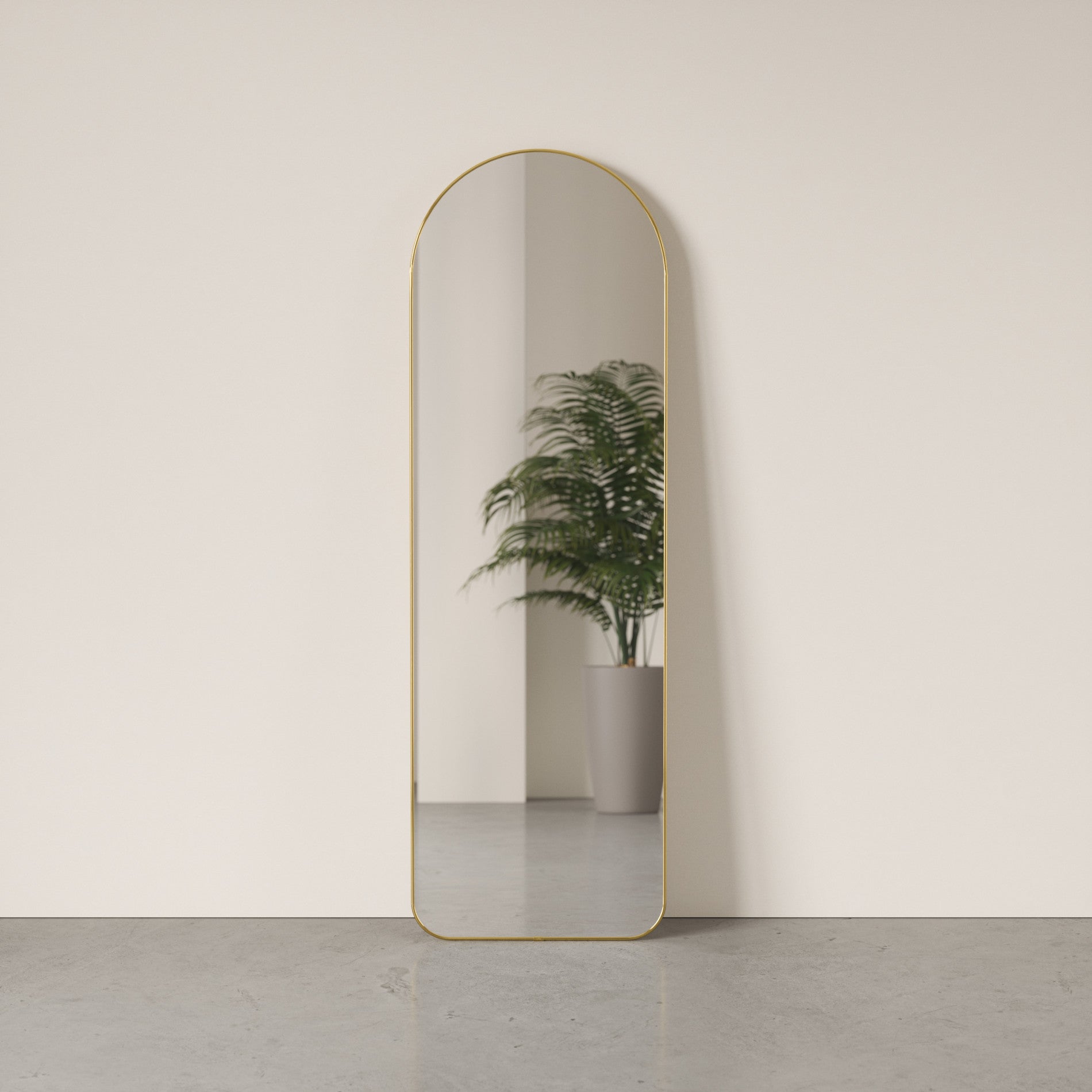 Hubba Arched Leaning Full Length Mirror - Modern Wall Mirror for Bedroom, Living Room & Entryway - Elegant Home Decor & Functional Vanity Mirror