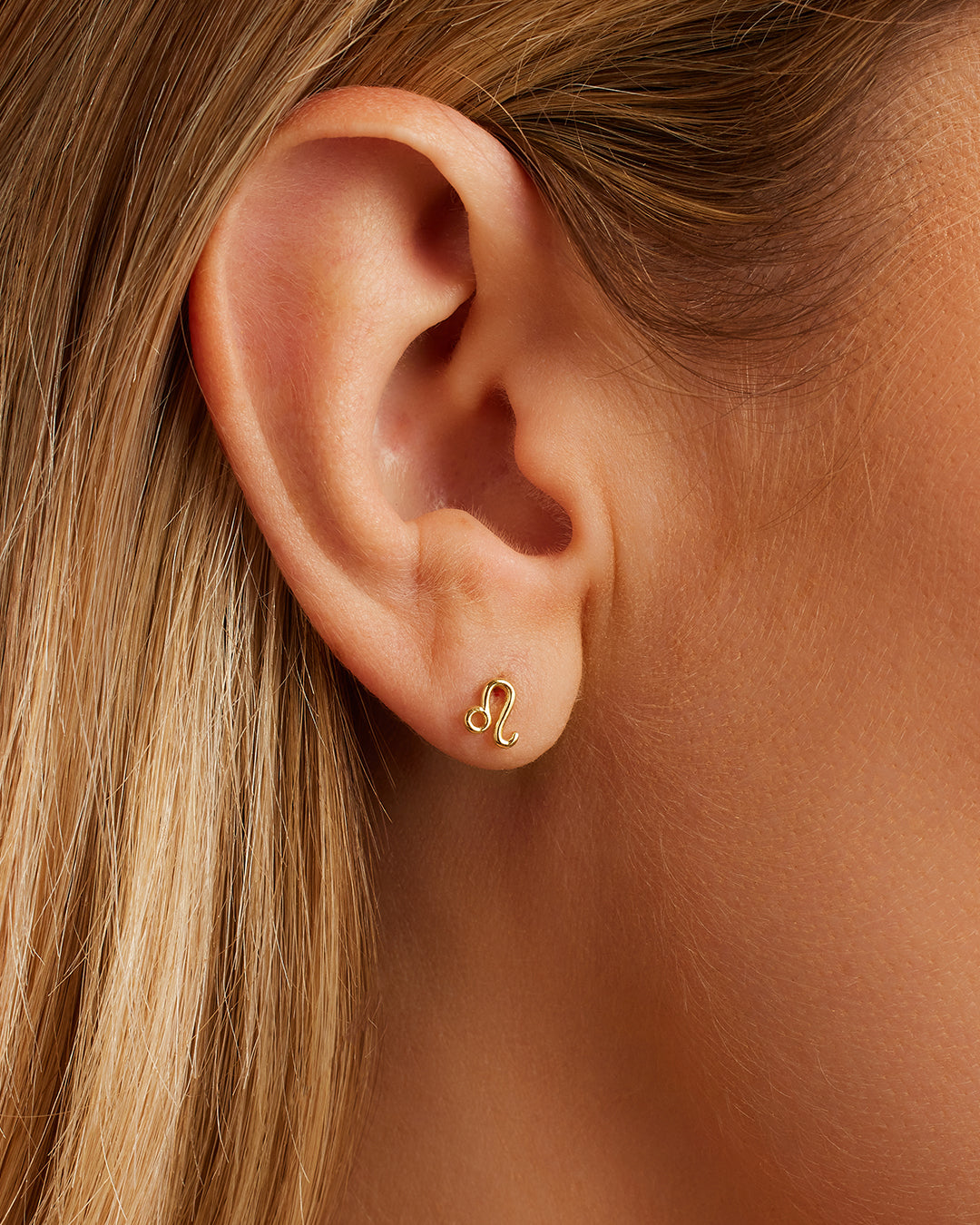 Zodiac Single Stud Earrings - Gold Plated Zodiac Sign Jewelry for Women - Perfect for Daily Wear, Gifts & Special Occasions