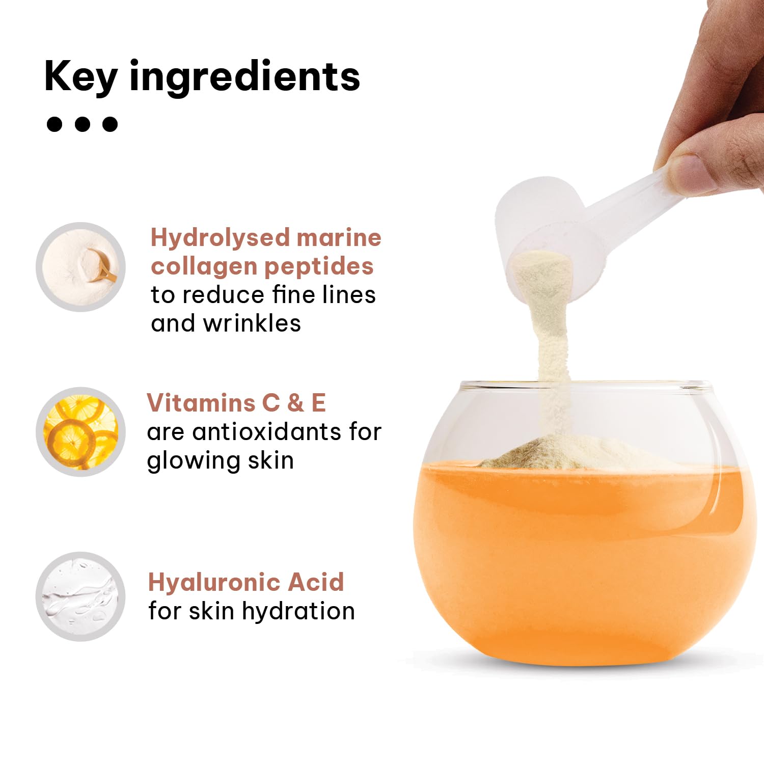 **HealthKart HK Vitals Skin Radiance Marine Collagen Powder - Orange & Watermelon Flavor (2 x 100g) | Biotin, Vitamin C & E Supplement for Healthy Hair, Skin & Nails | Supports Glow, Hydration & Anti-Aging | Perfect for Daily Wellness & Beauty Routine**