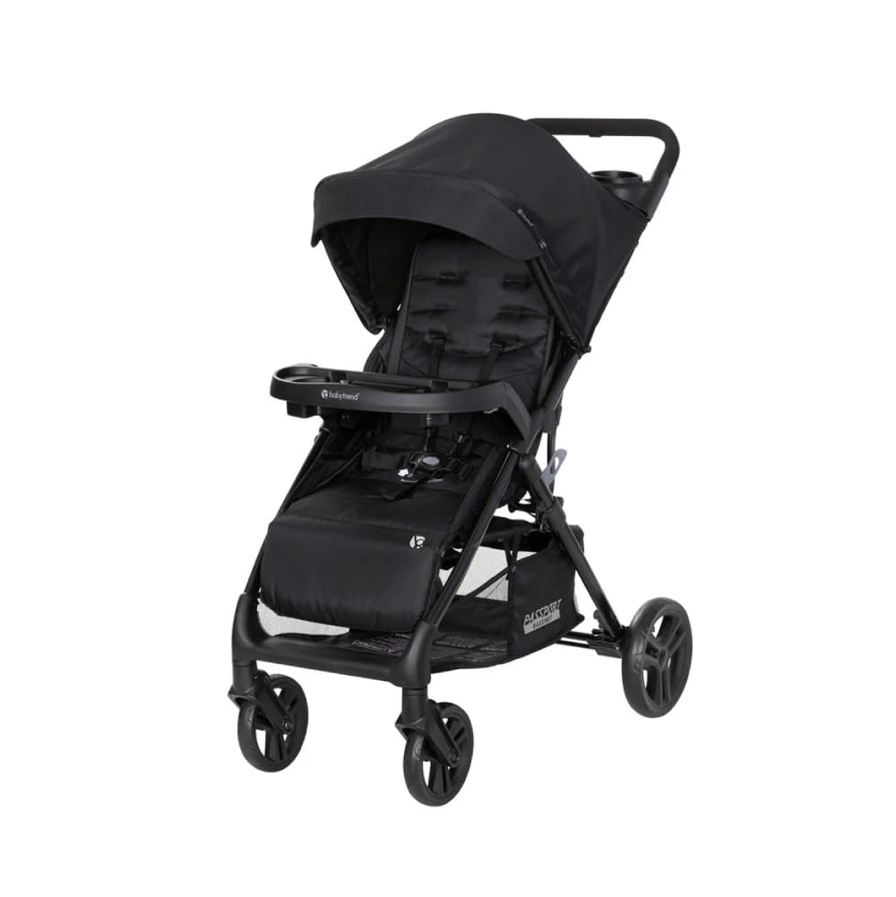 Baby Trend Passport® Ultra Black Lightweight Stroller - Compact Foldable Travel Stroller for Infants & Toddlers - Perfect for Air Travel, Shopping, and Daily Walks