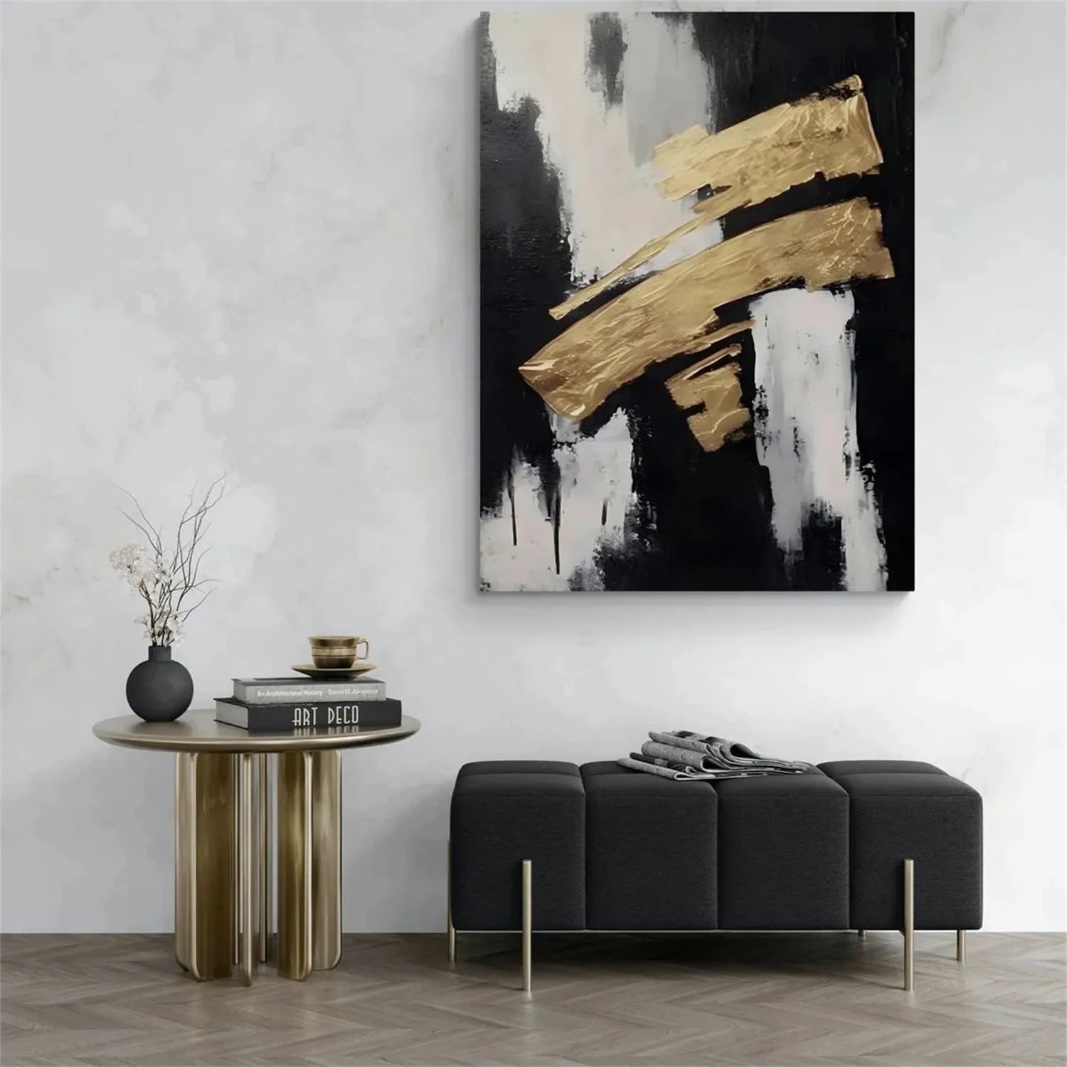 Abstract Painting #AB 255 - Modern Wall Art for Living Room, Bedroom & Office Decor | Large Canvas Artwork for Home & Office