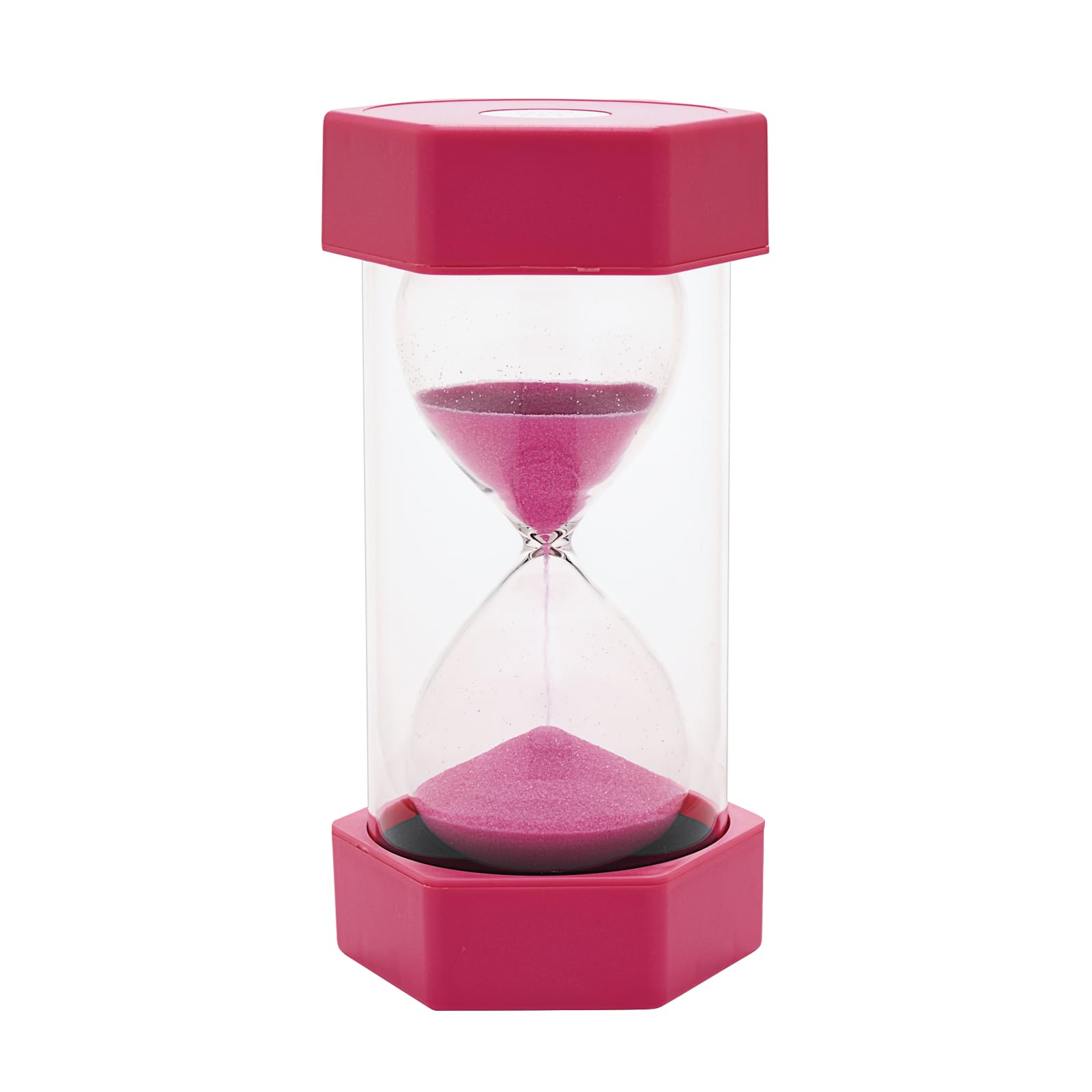 Excellerations 10-Minute Pink Sand Timer - Colorful Visual Timer for Kids, Classroom, Games & Time Management Activities