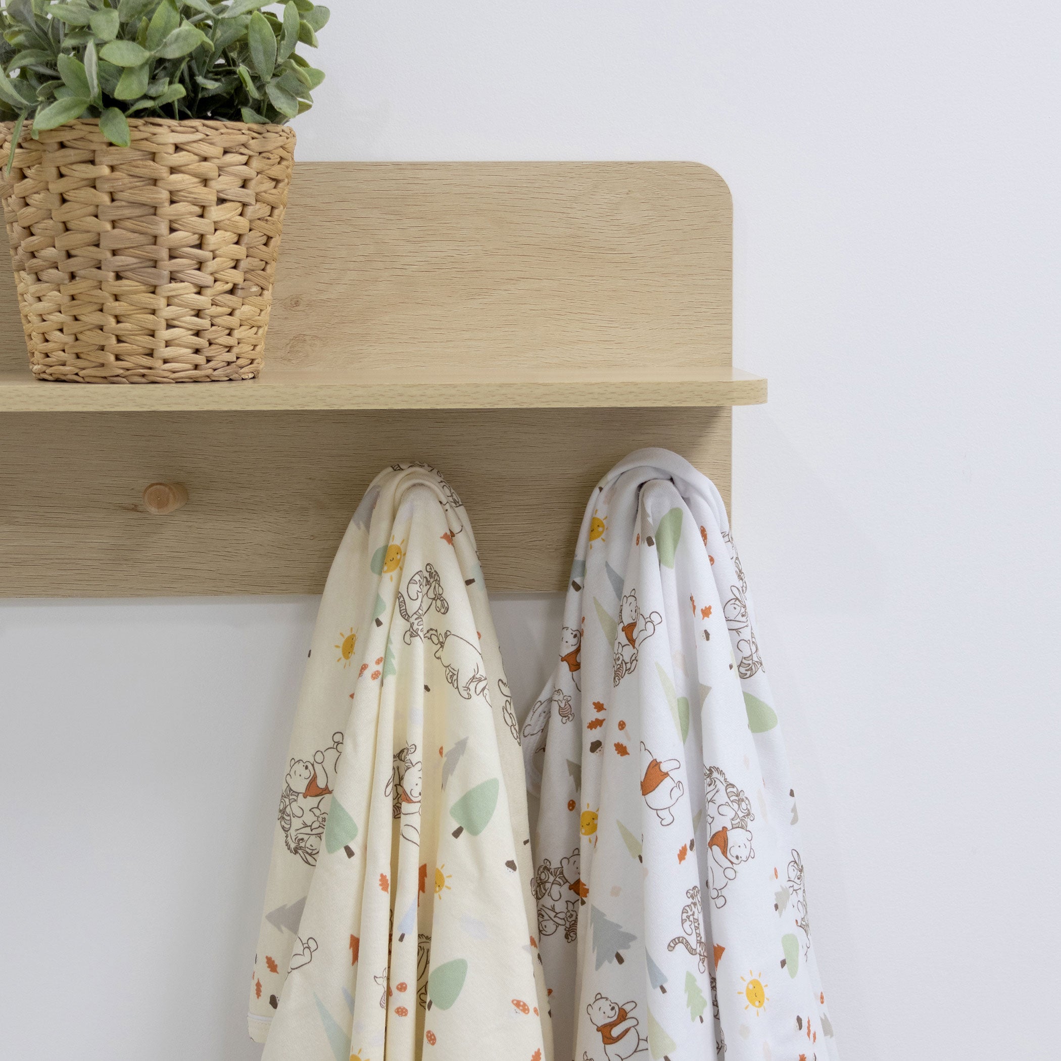 Disney Winnie the Pooh 2-Pack Jersey Swaddle Wraps - Soft Baby Swaddles for Newborns & Infants - Perfect for Nursery, Baby Shower Gifts & Sleep Time