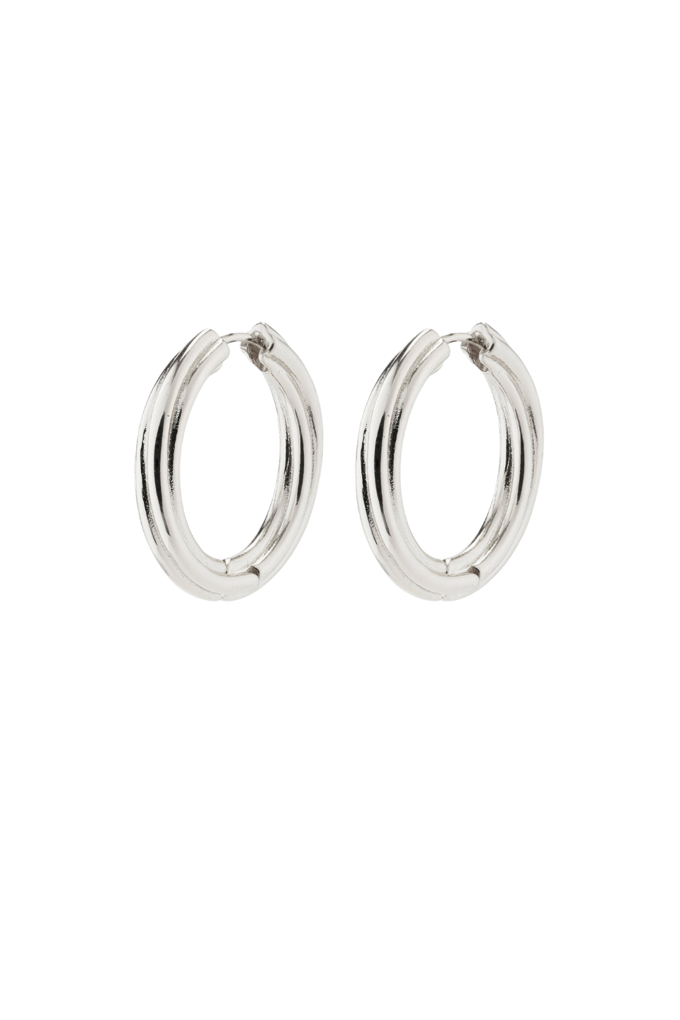 Edea Hoops Recycled Silver Plated EOL Earrings - Elegant Dangle Hoop Earrings for Women, Sustainable Jewelry Gift for Her - Perfect for Parties, Weddings & Everyday Wear