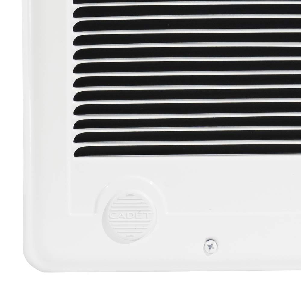 Cadet Com-Pak 1000W Electric Wall Heater - 3412 BTU, 120V, White (Model CSC101W, Part 67549) - Perfect for Bathrooms, Bedrooms & Small Spaces