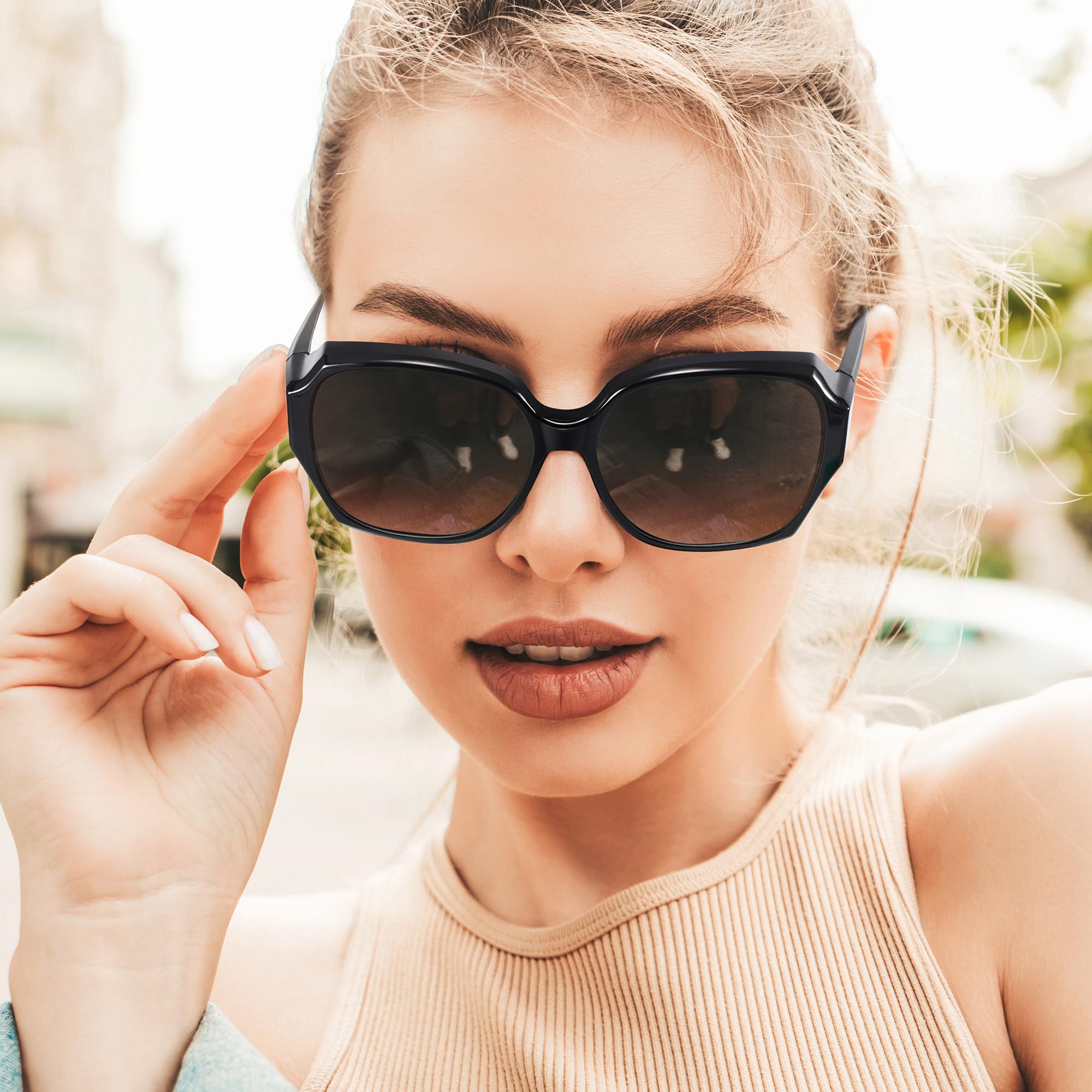 URUMQI Polarized Sunglasses for Women - UV400 Protection, Fit Over Glasses for Outdoor Activities