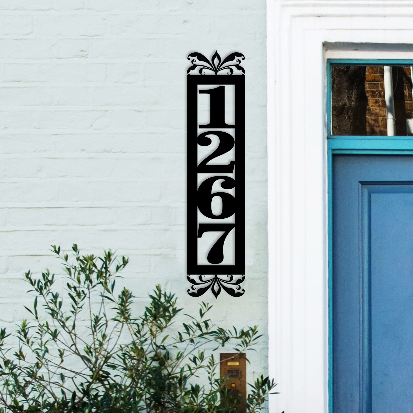 Custom Vertical House Numbers for Outdoor - Personalized Metal Address Plaque | Durable Weatherproof Housewarming Gift for New Home | Perfect for Front Door, Mailbox & Curb Appeal Enhancement