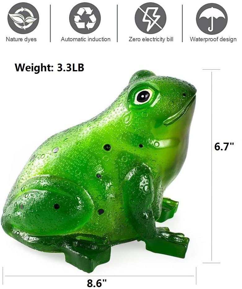 Solar Powered Frog Garden Lights - Outdoor LED Decor with Glowing Shells for Patio, Yard, and Pathway Illumination