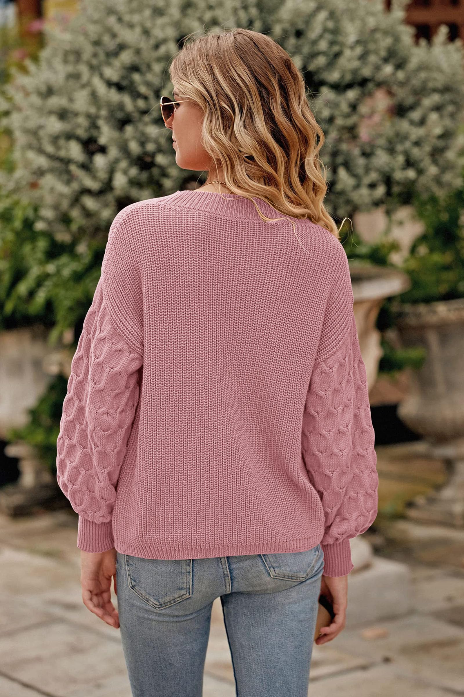 PRETTYGARDEN Women's Chunky Knit Sweater 2025 Winter Casual Loose Long Sleeve Crewneck Pullover Jumper - Cozy Winter Wear, Office Outfit, Holiday Fashion
