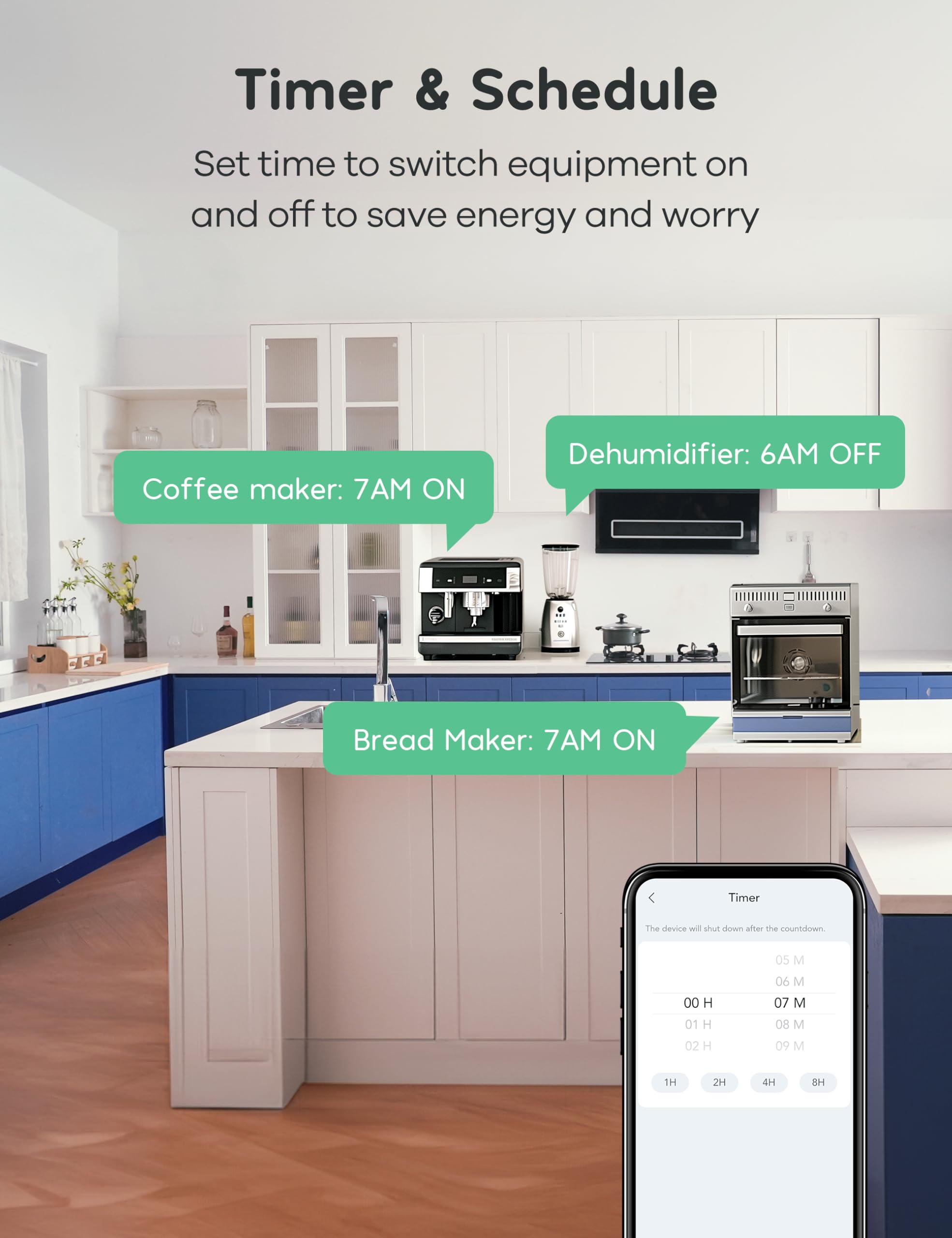 Winees Matter Smart Plug 1 Pack - Alexa Compatible Smart Outlet (15A/1800W Max) for Home Automation | APP Remote Control, Timer & Scheduling | 2.4GHz Wi-Fi Only | Perfect for Smart Home, Office & Vacation Rental Automation