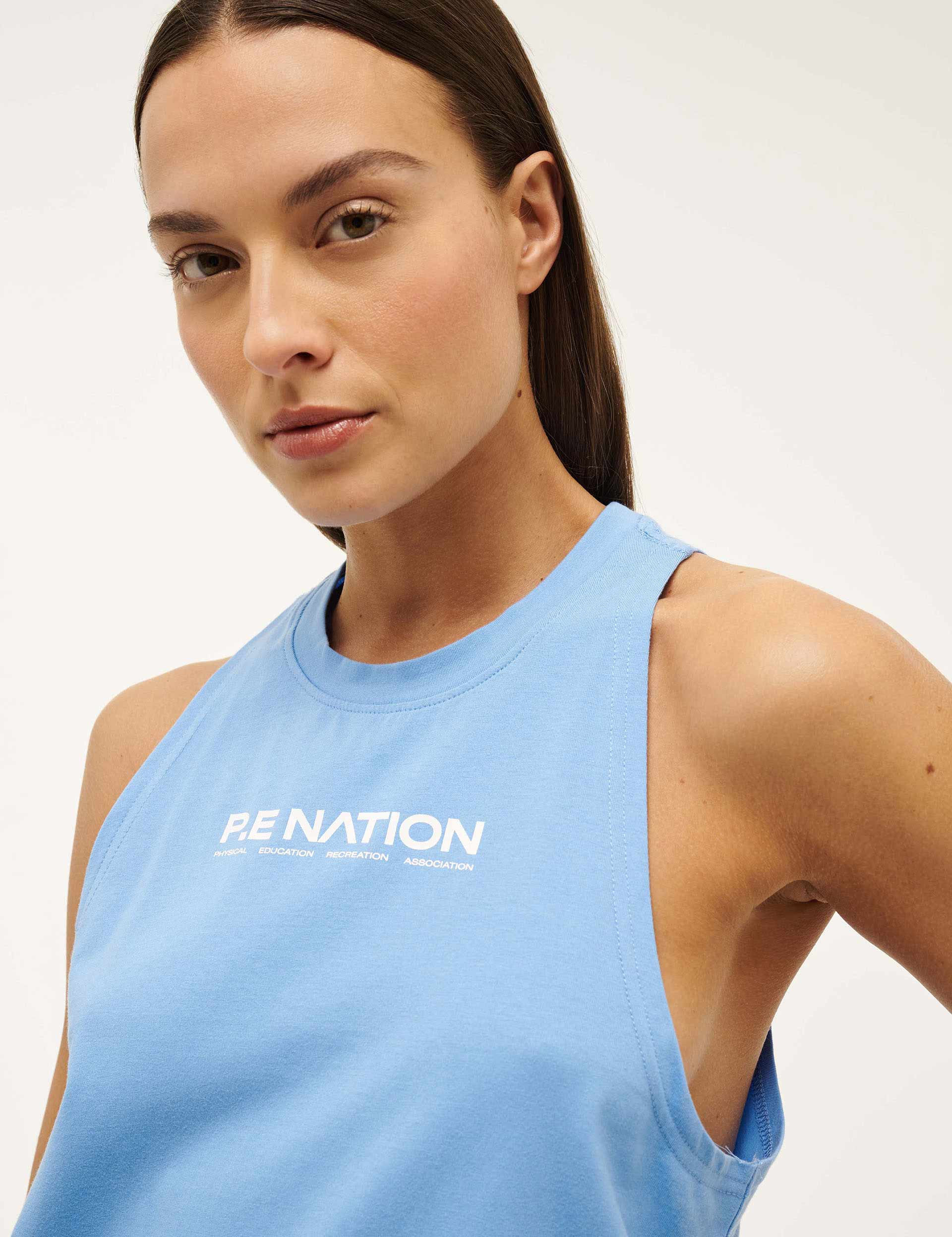 Aero Tank Top for Women - Cornflower Blue - Lightweight & Breathable Summer Casual Wear - Perfect for Yoga, Gym, and Outdoor Activities