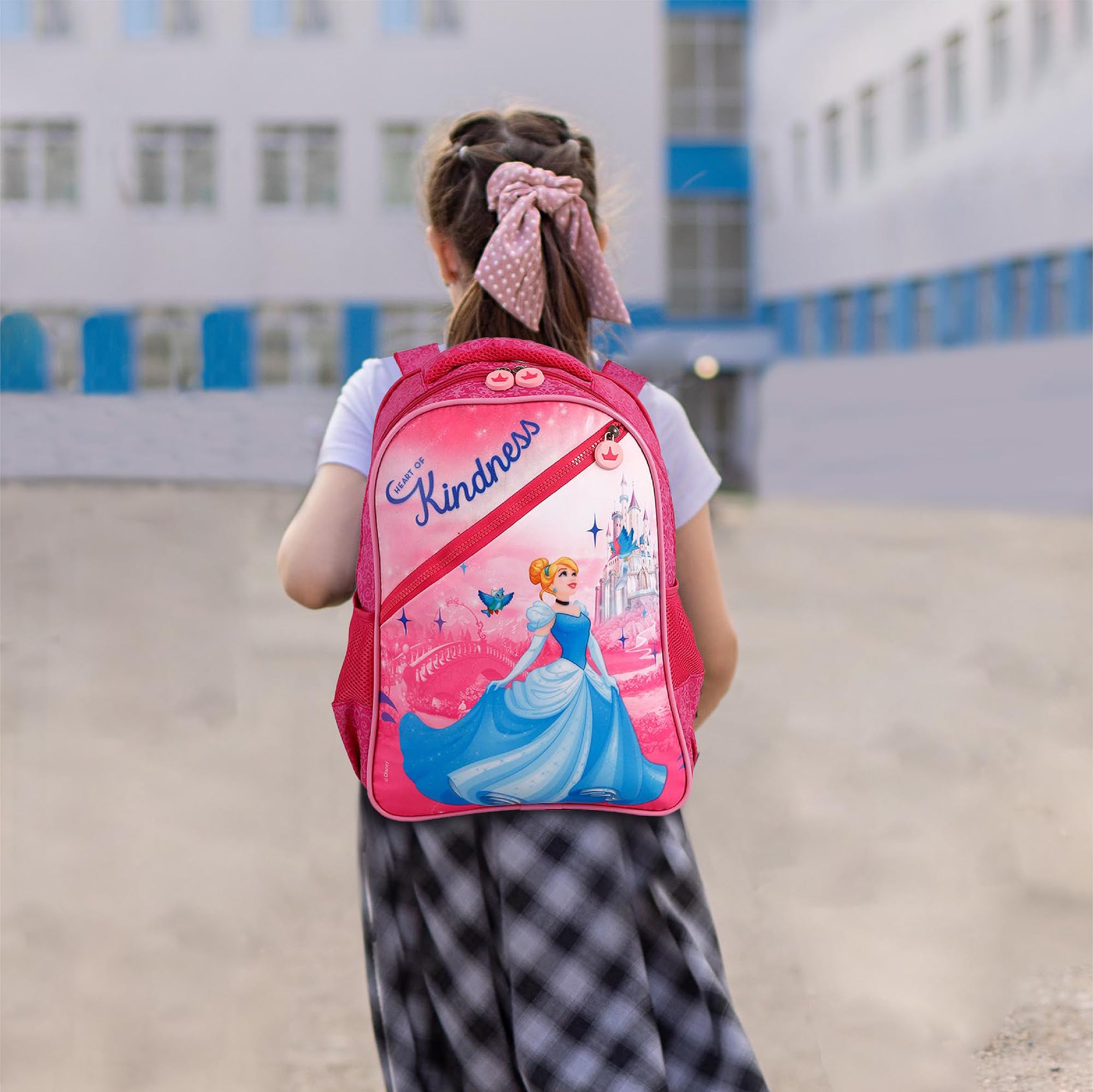 Disney Princess School Bag for Girls - 14 Inch Waterproof Backpack for Travel & Picnic