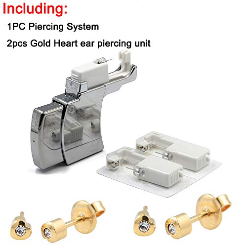 Gold 4mm Clear Heart