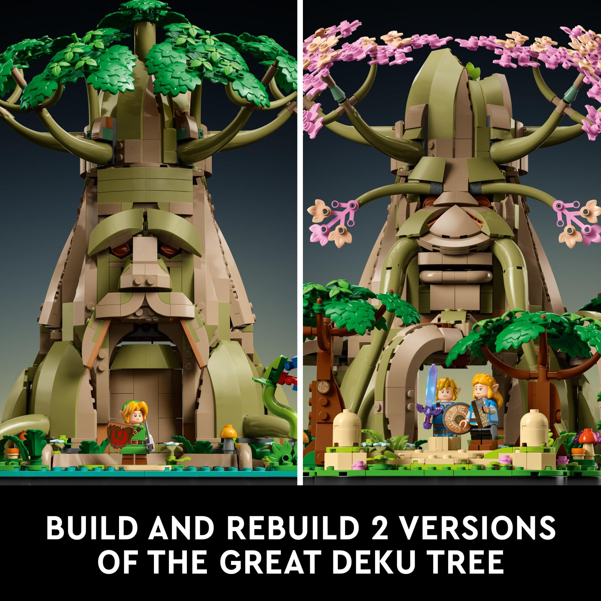 LEGO The Legend of Zelda Great Deku Tree 2-in-1 Building Set for Adults (77092) - Collectible Model Kit for Home, Office & Gaming Room Decor - Perfect Gift for Zelda Fans & Video Game Lovers - Build & Display for Ultimate Gaming Experience