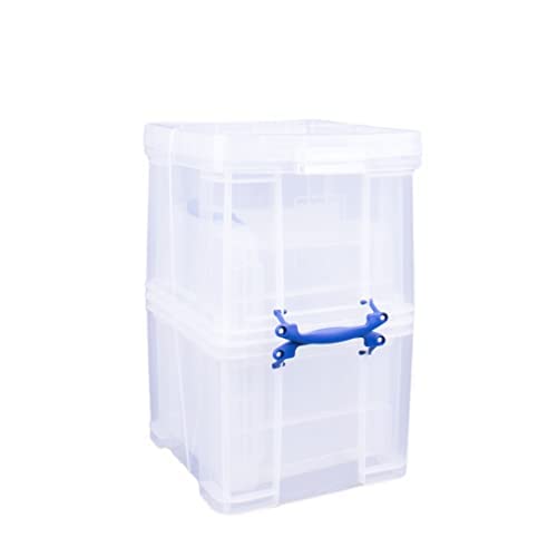 Really Useful Plastic Storage Box Bonus Pack - 3x35 Litre Clear Storage Containers for Home, Office & Organizing